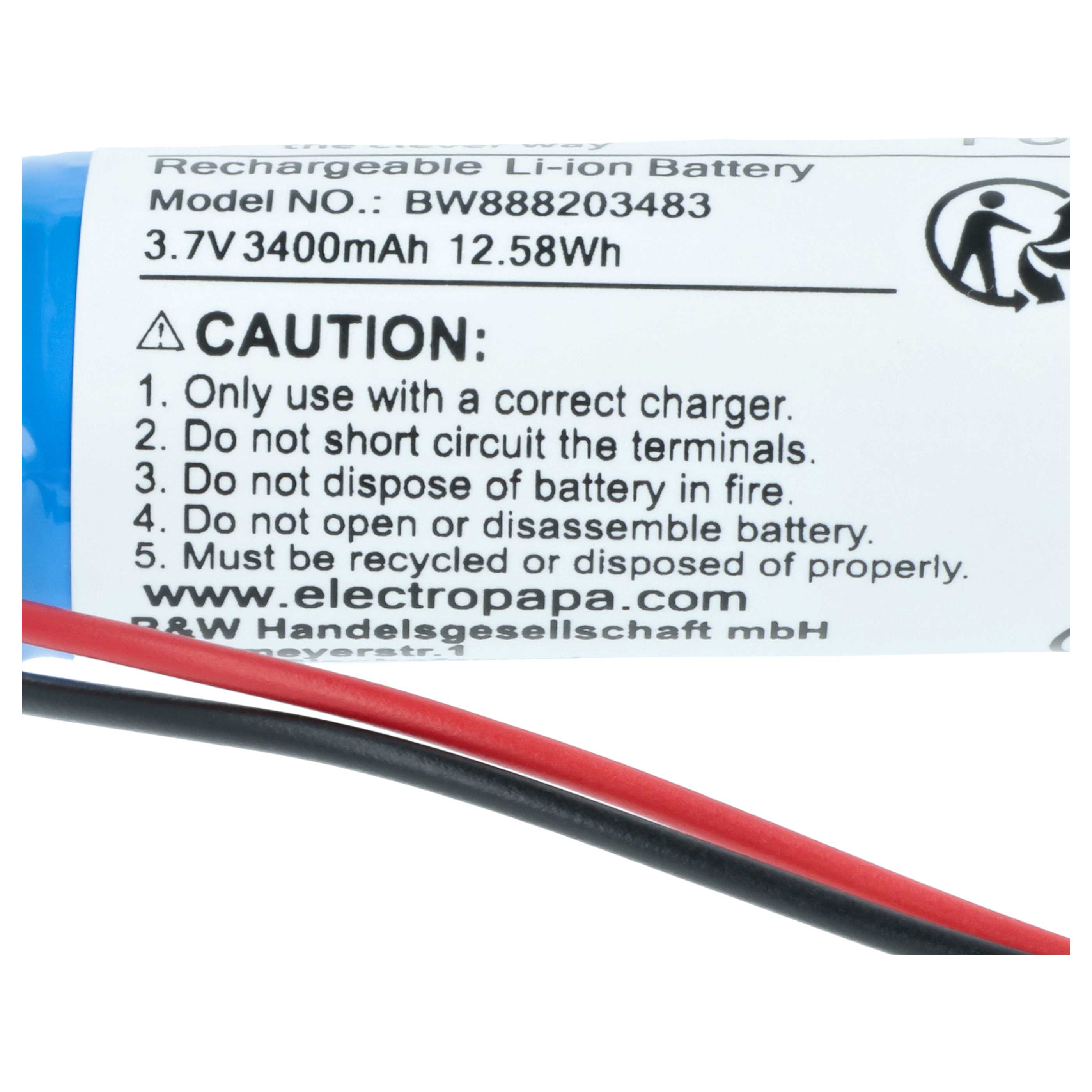 elektronische Leselupe-Akku als Ersatz für Eschenbach 3200-1B für Eschenbach - 3400mAh 3,7V Li-Ion