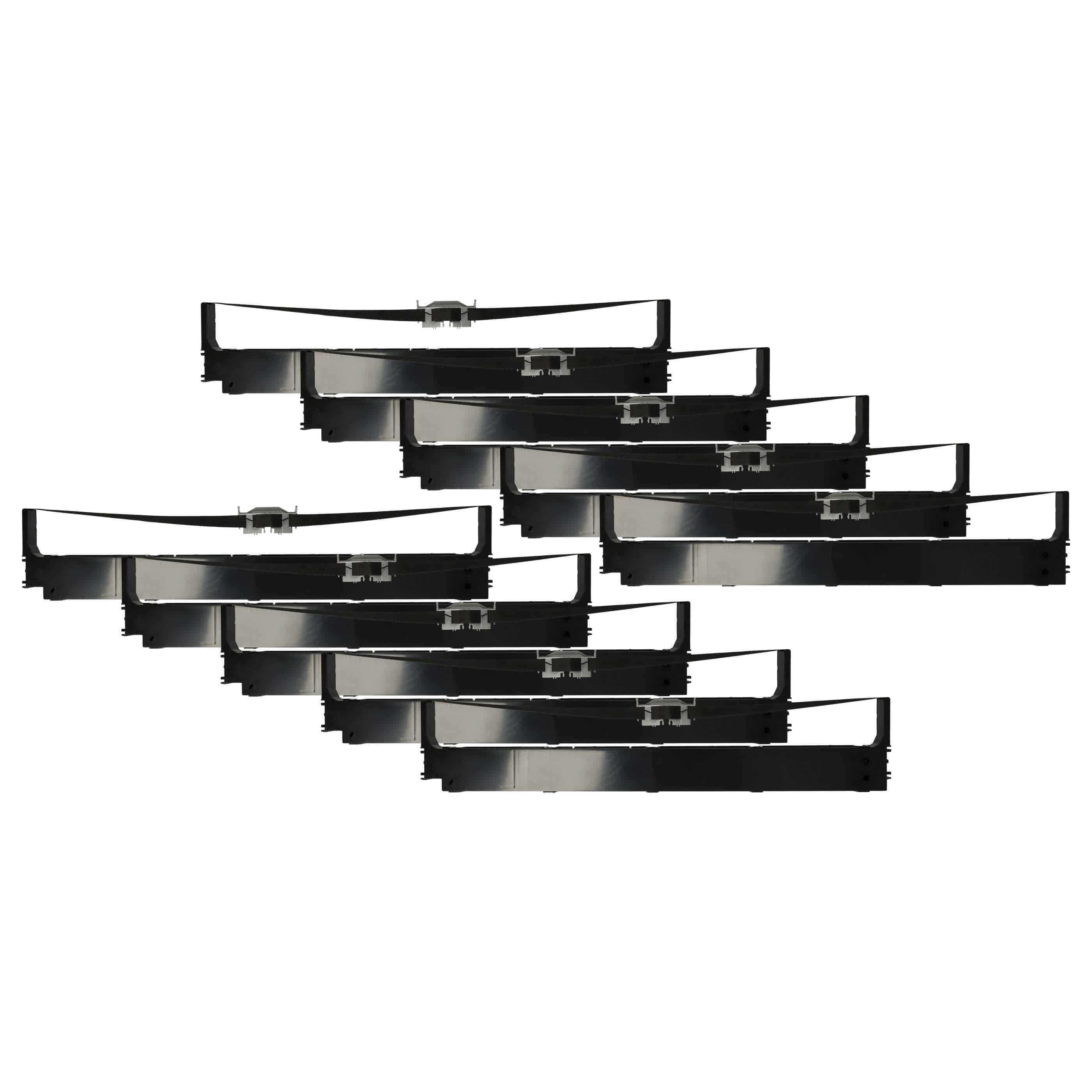 10x Ink Ribbon replaces OKI 44173406 for Dot Matrix, Receipt Printer - Black