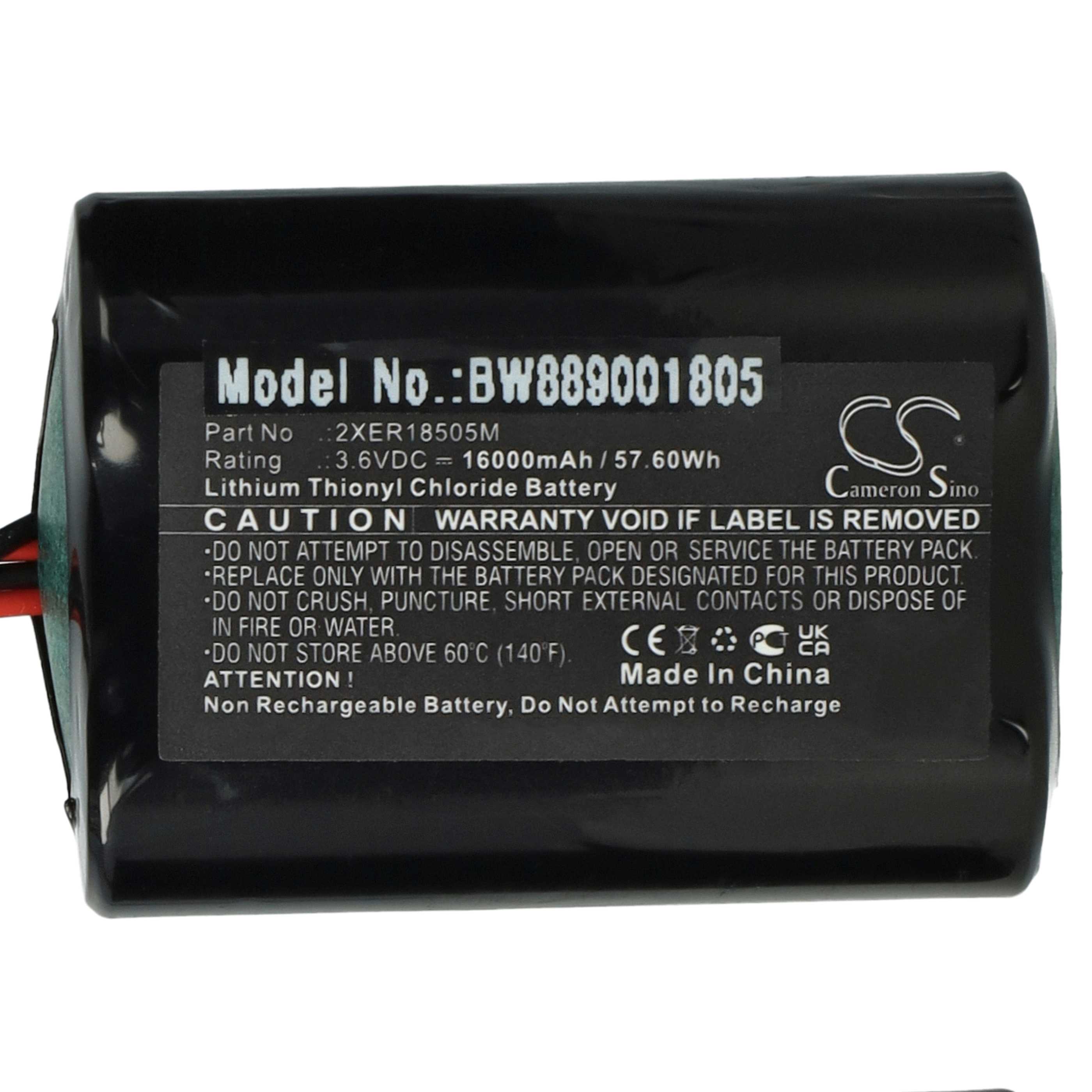 5x Piles remplace Fanso 103-304742 pour centrale d'alarme Tyco - 16000mAh 3,6V Li-SOCl2