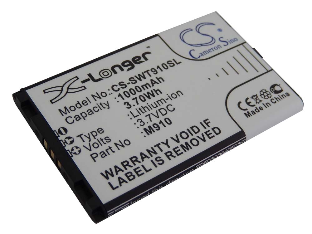 Mobile Phone Battery Replacement for M910 - 1000mAh 3.7V Li-Ion