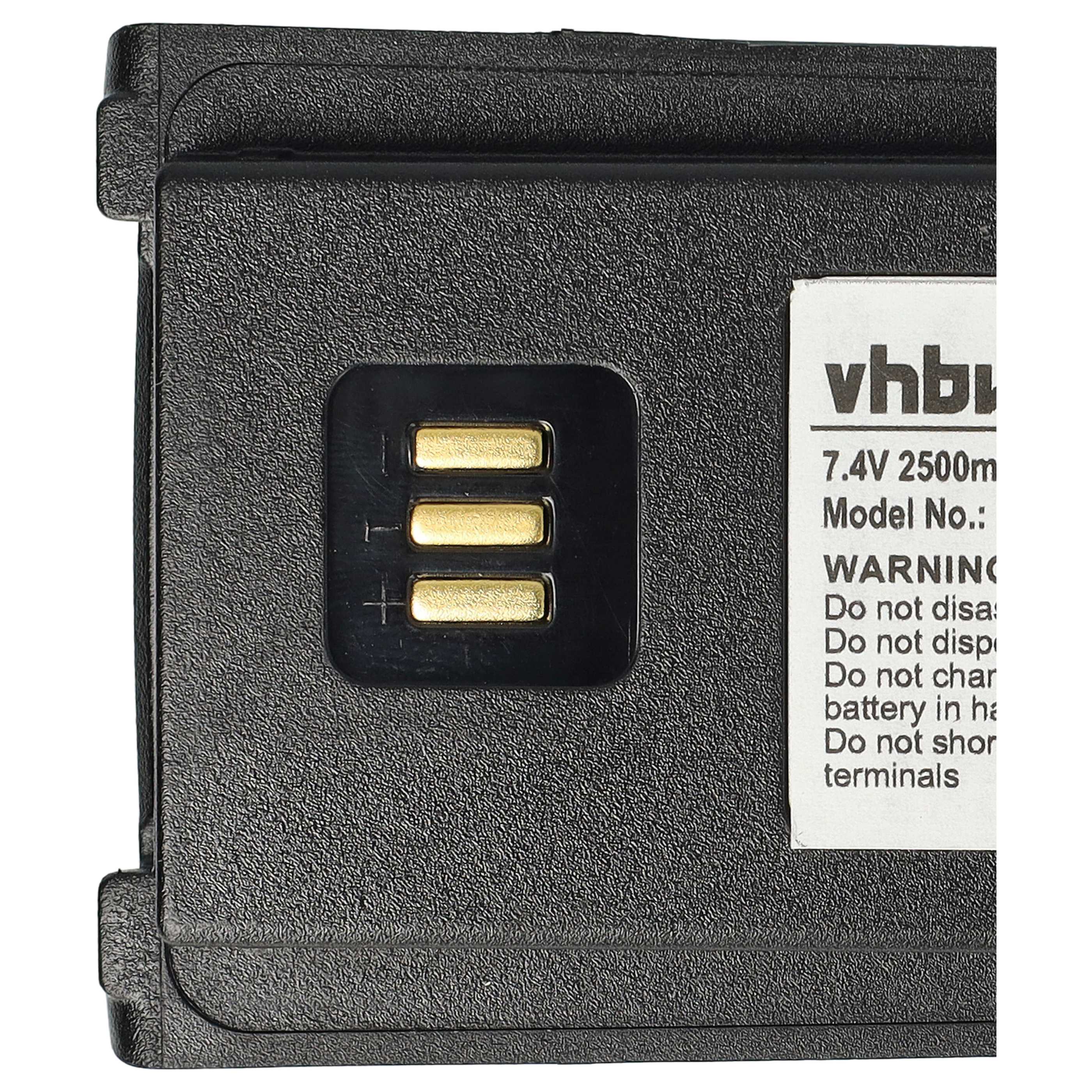 Akku (3 Stück) als Ersatz für Hyt BL2006Li, BL2008, BL2006 für Harris für Funkgerät - 2500mAh 7,4V Li-Ion