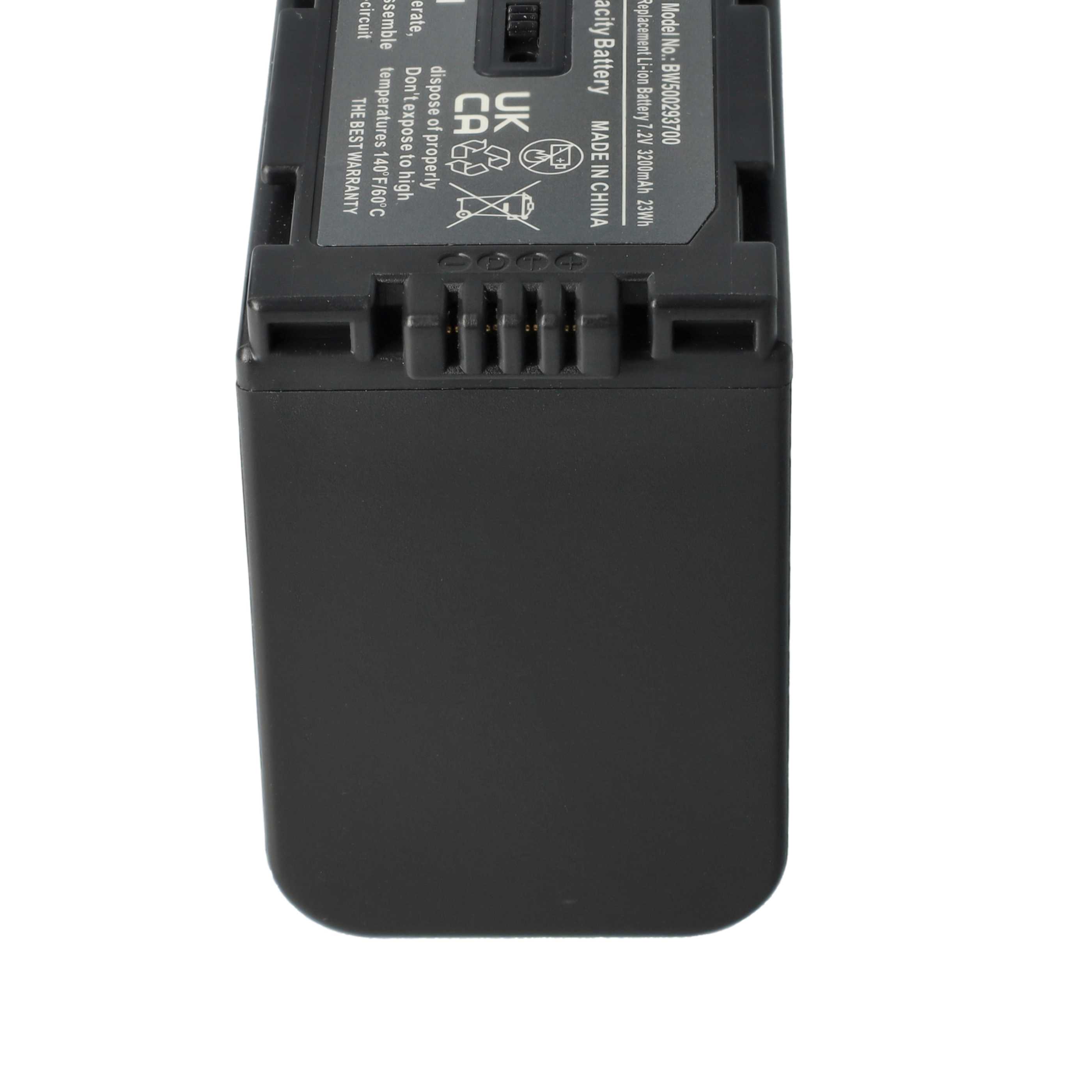 Videocamera 3x Battery replaces Hitachi DZ-BP16, DZ-BP28 - 3200 mAh 7.2 V Li-Ion