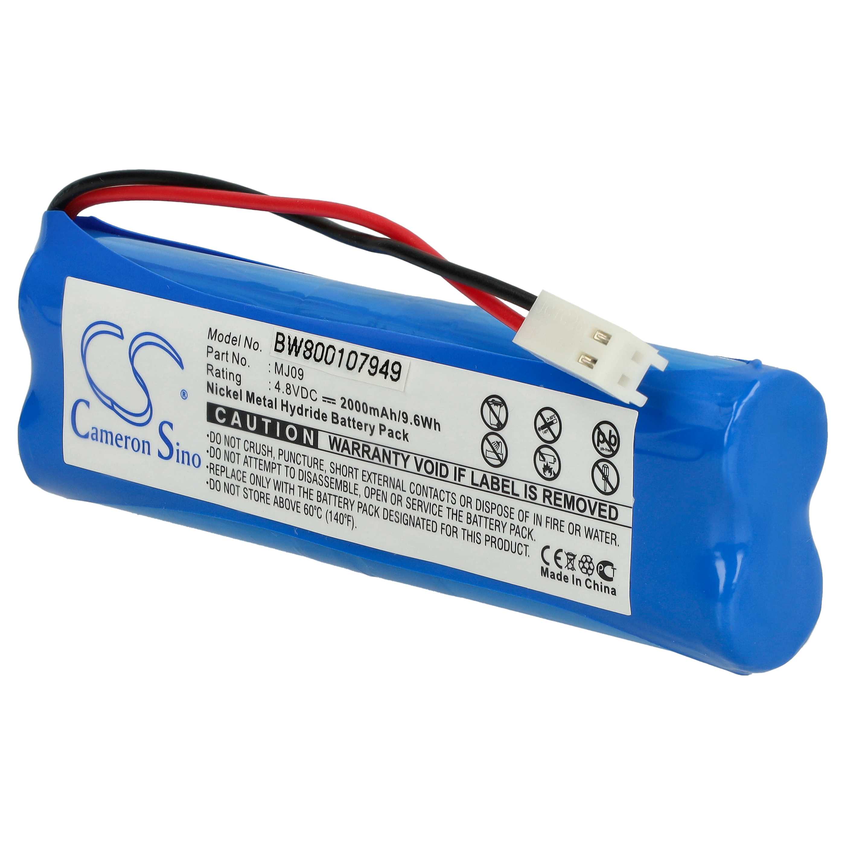 Batterie remplace I-Stat MJ09 pour appareil médical I-Stat - 2000mAh 4,8V NiMH