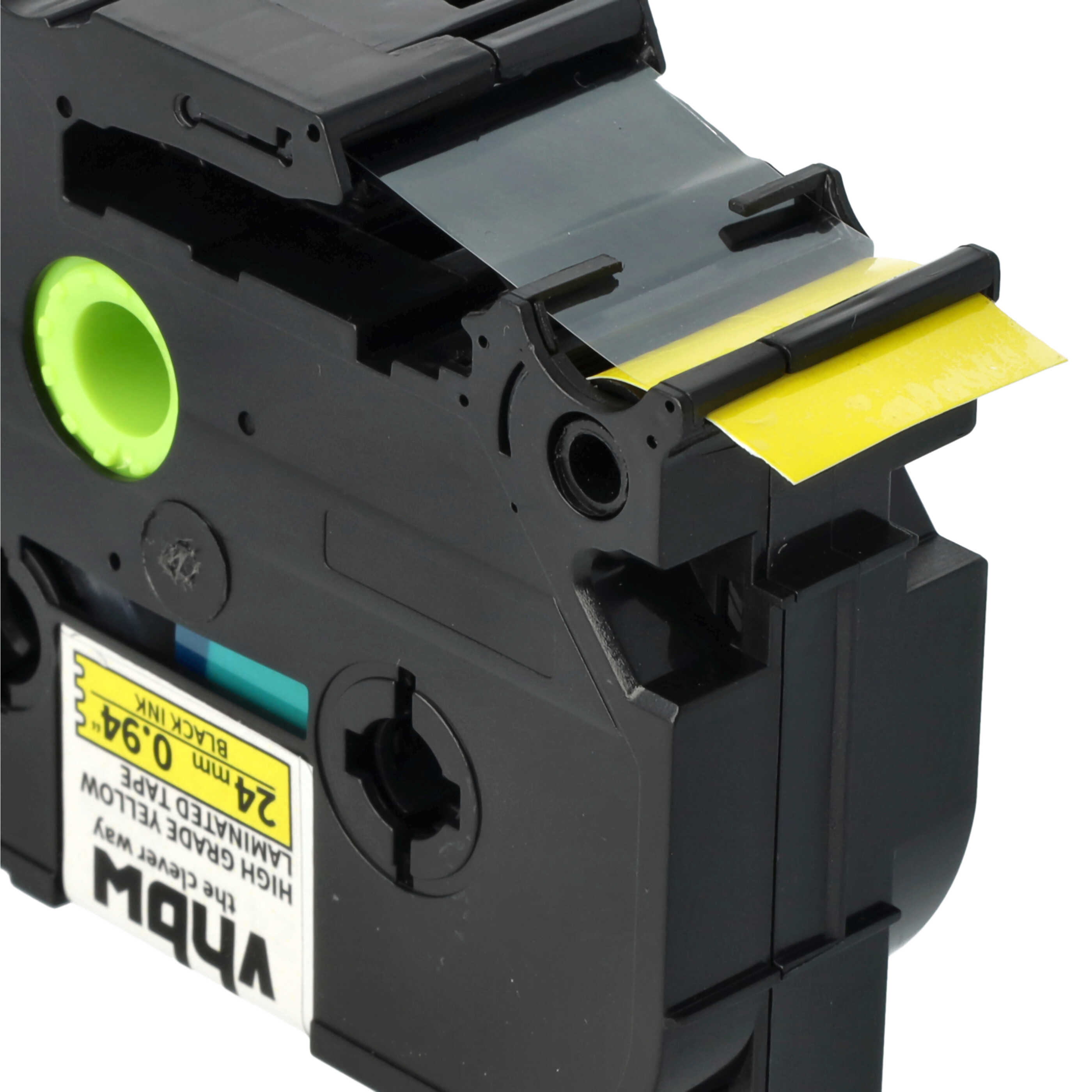 Taśma do etykiet zam. Brother HGE-651 - 24mm, napis czarny / taśma żółta, plastik