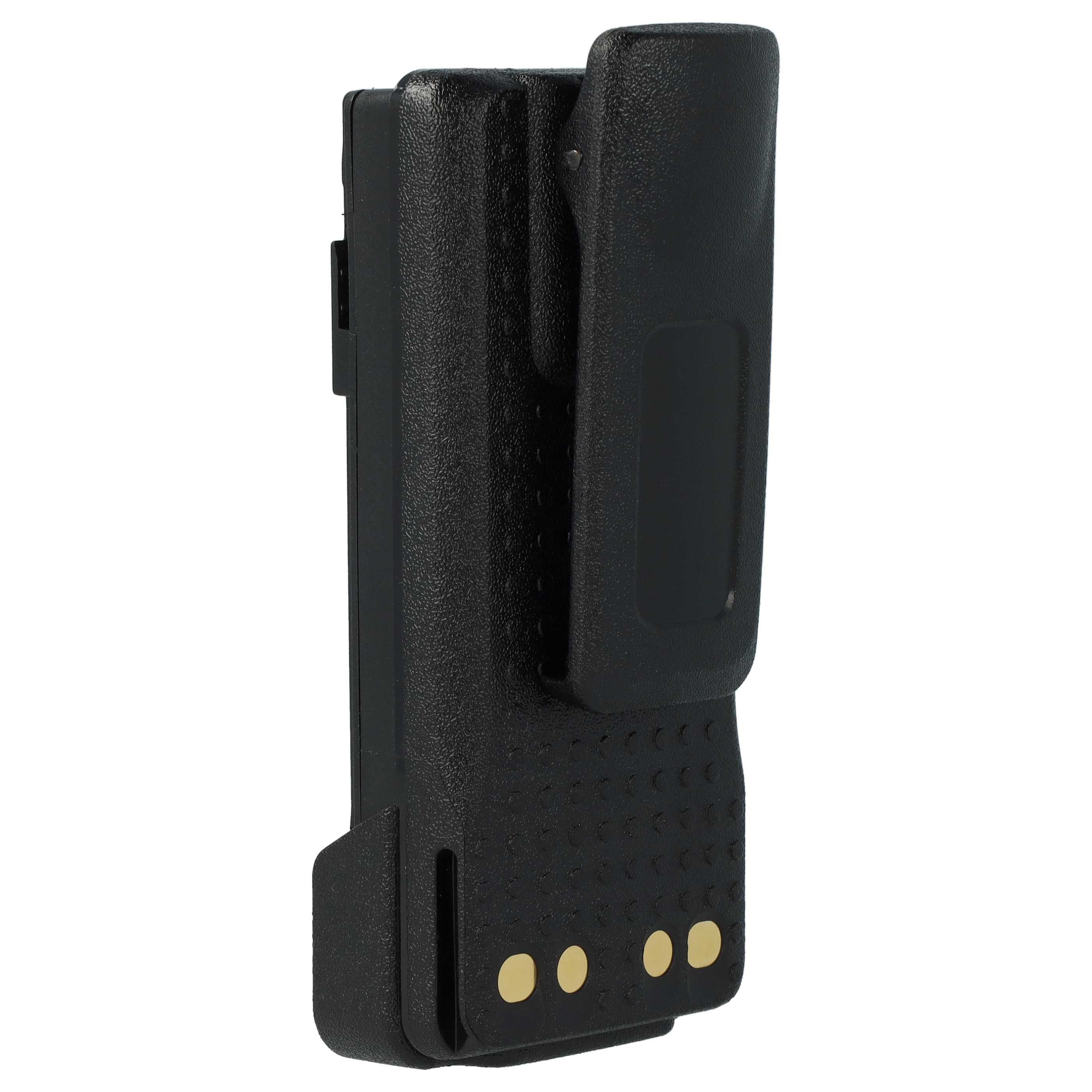 Radio 5x Battery replaces Motorola PMNN4406, PMNN4406BR, PMNN4409 - 2600 mAh 7.4 V Li-Ion + Belt Clip