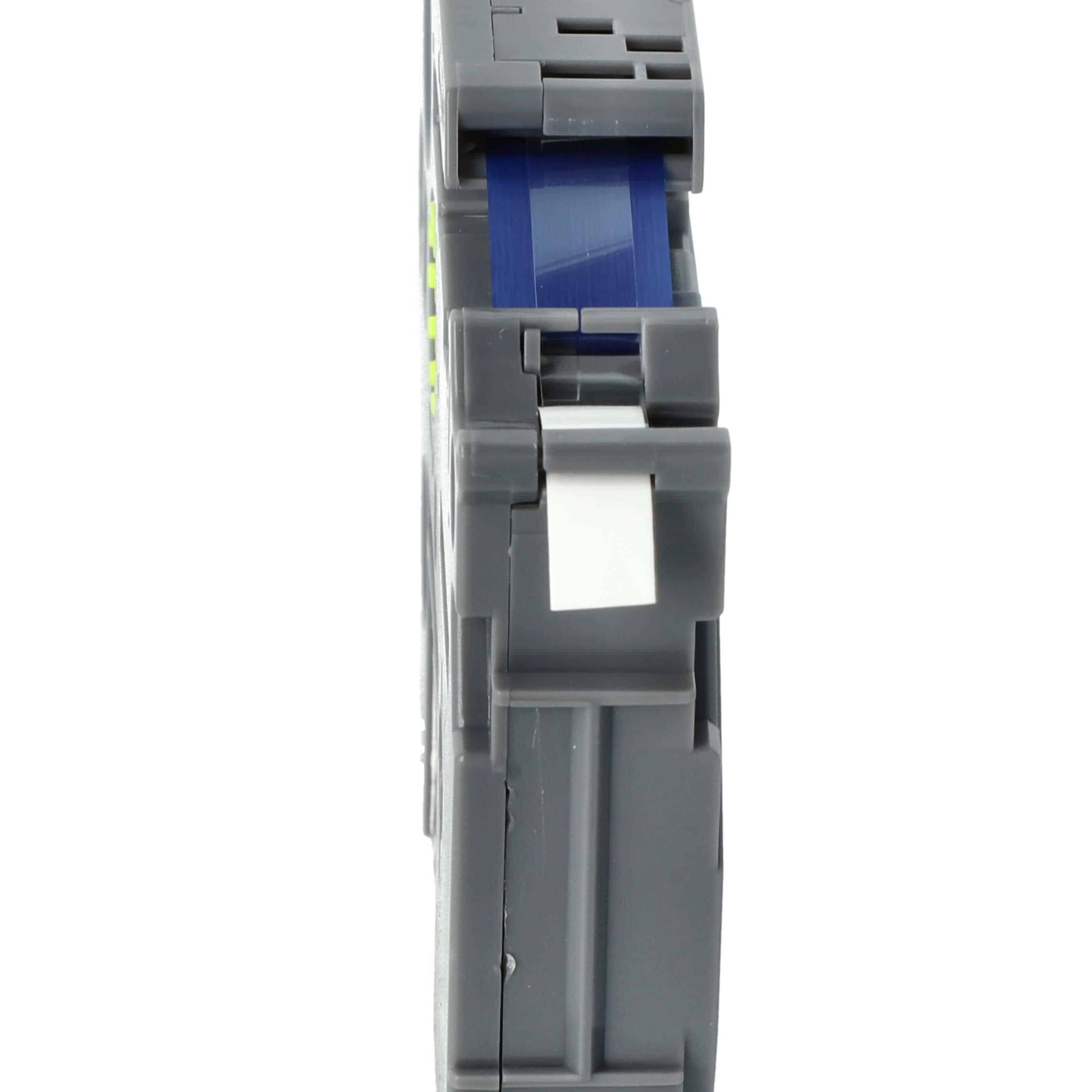 Cassetta nastro sostituisce Brother TZE-FX213 per etichettatrice Brother 6mm blu su bianco, flessibile