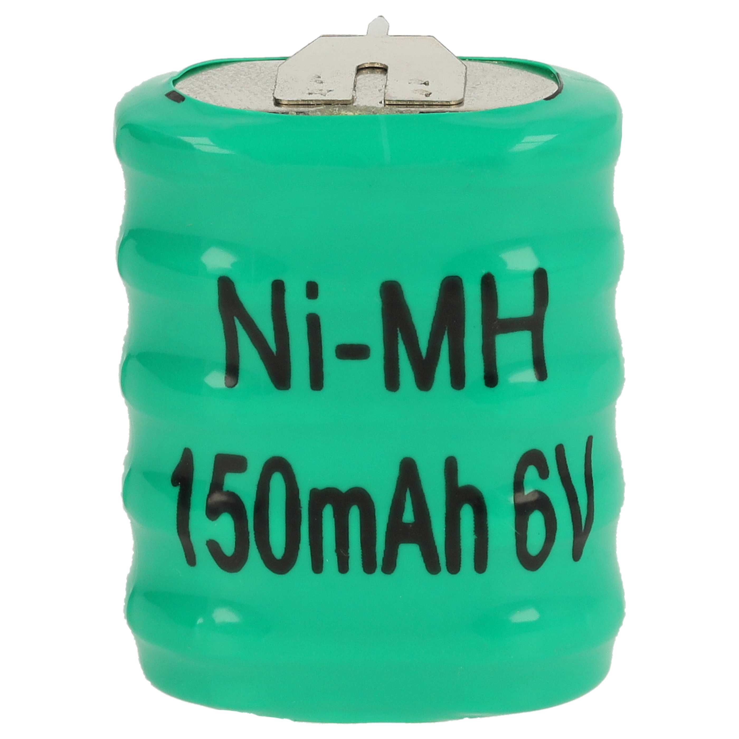 5x Button Cell Battery Type 5/V150H 3 Pins for Model Building Solar Lamps etc. - 150 mAh 6 V NiMH