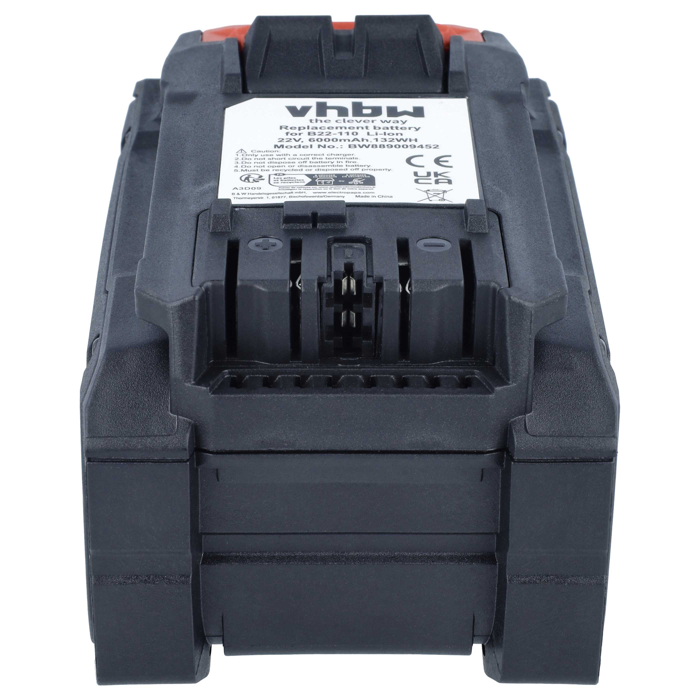 Akku 22V als Ersatz für Hilti B 22-110, B22 - 6Ah, Li-Ion