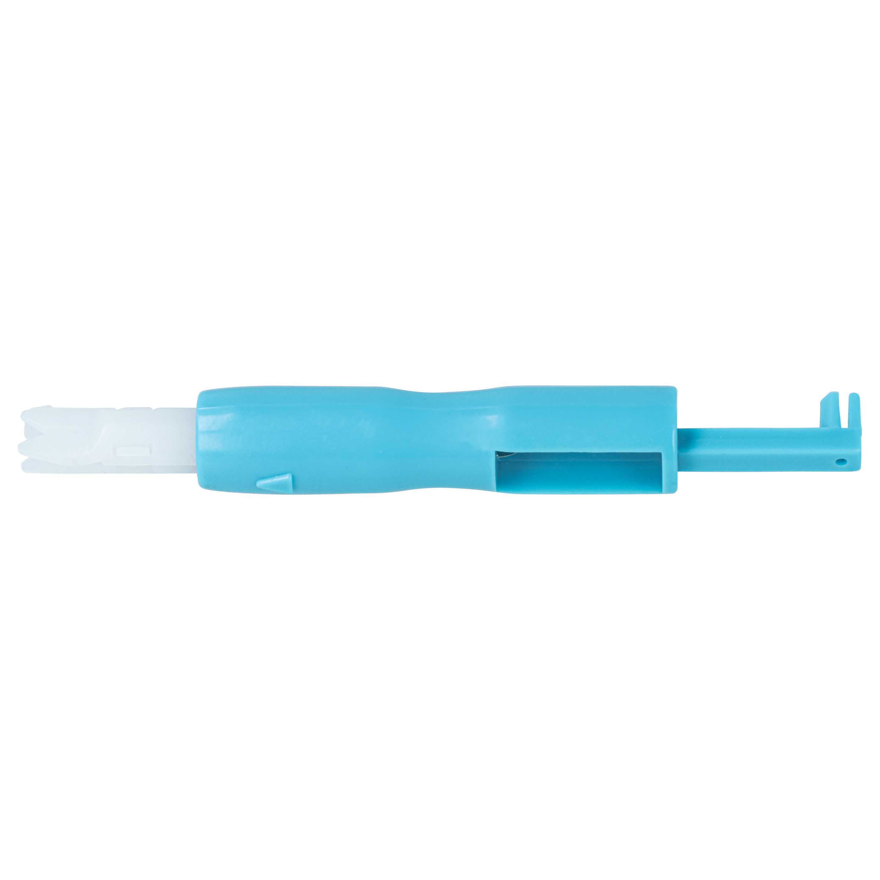 Enhebrador de agujas para máquina de coser - Longitud de 7,2 cm, punta magnética, azul