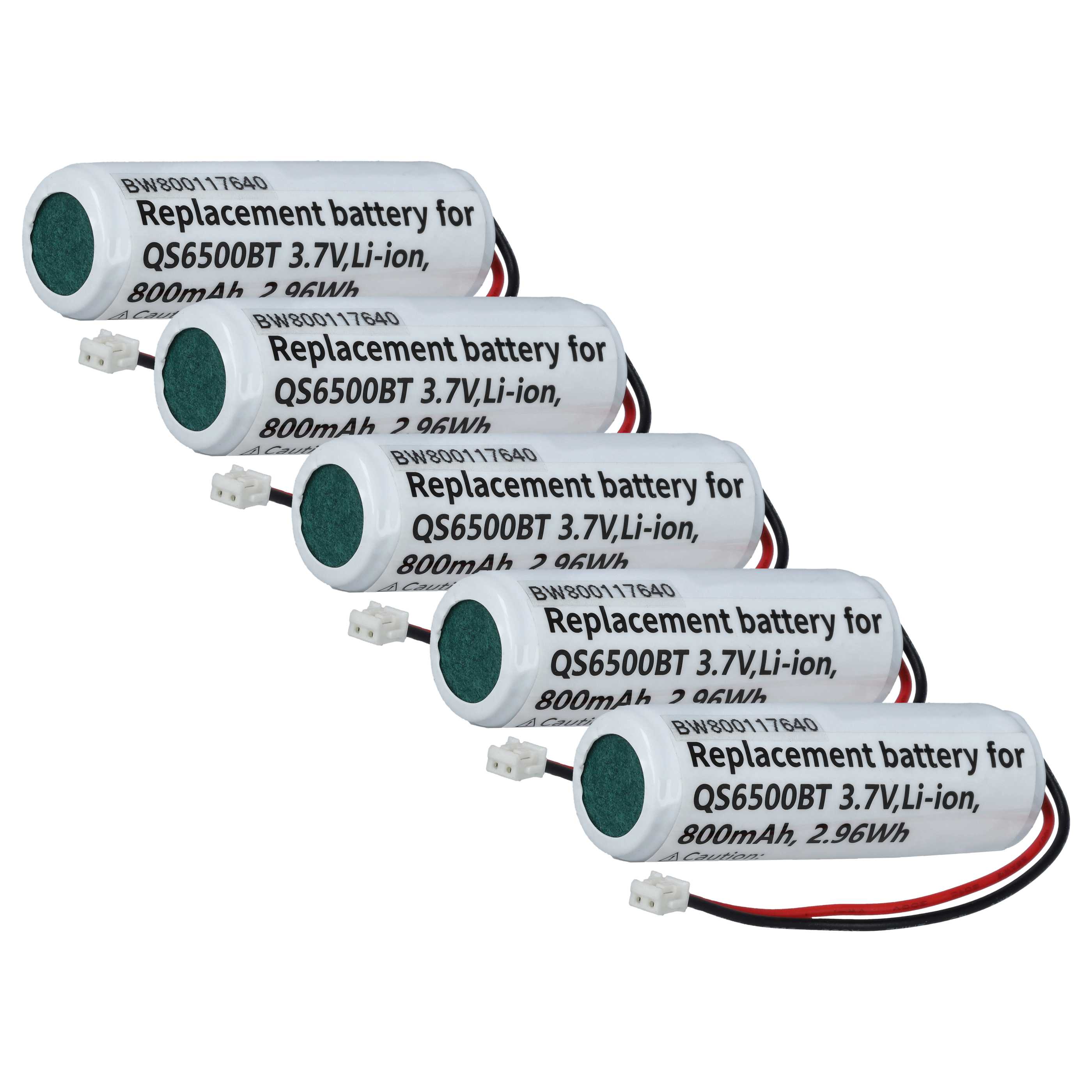 5x Batteria sostituisce Datalogic 10-4765, EP0906, 5-3112 per barcode scanner Datalogic - 800mAh 3,7V Li-Ion