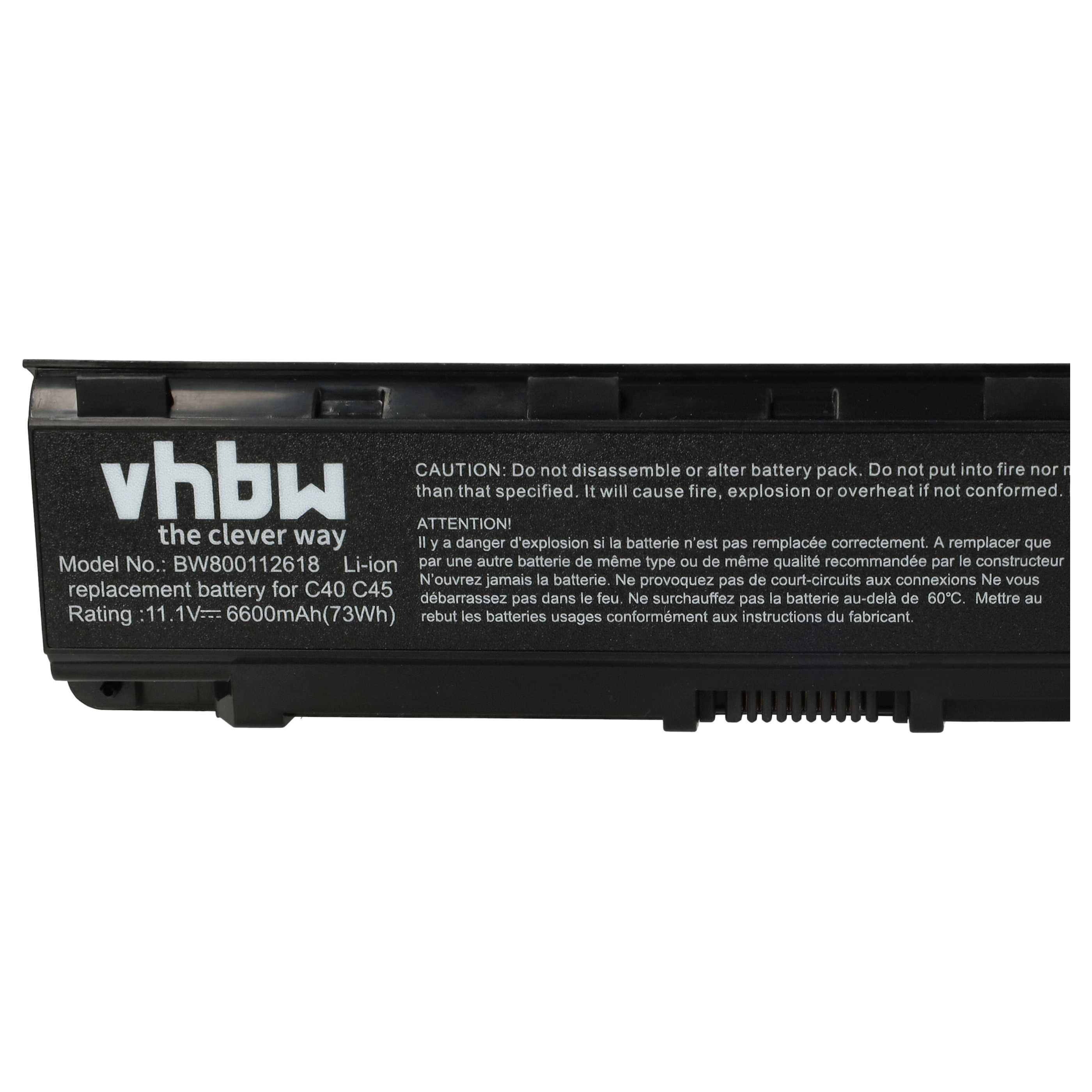 Akumulator do laptopa zamiennik Toshiba PA5109, PA5108, PA5108U-1BRS - 6600 mAh 10,8 V Li-Ion, czarny