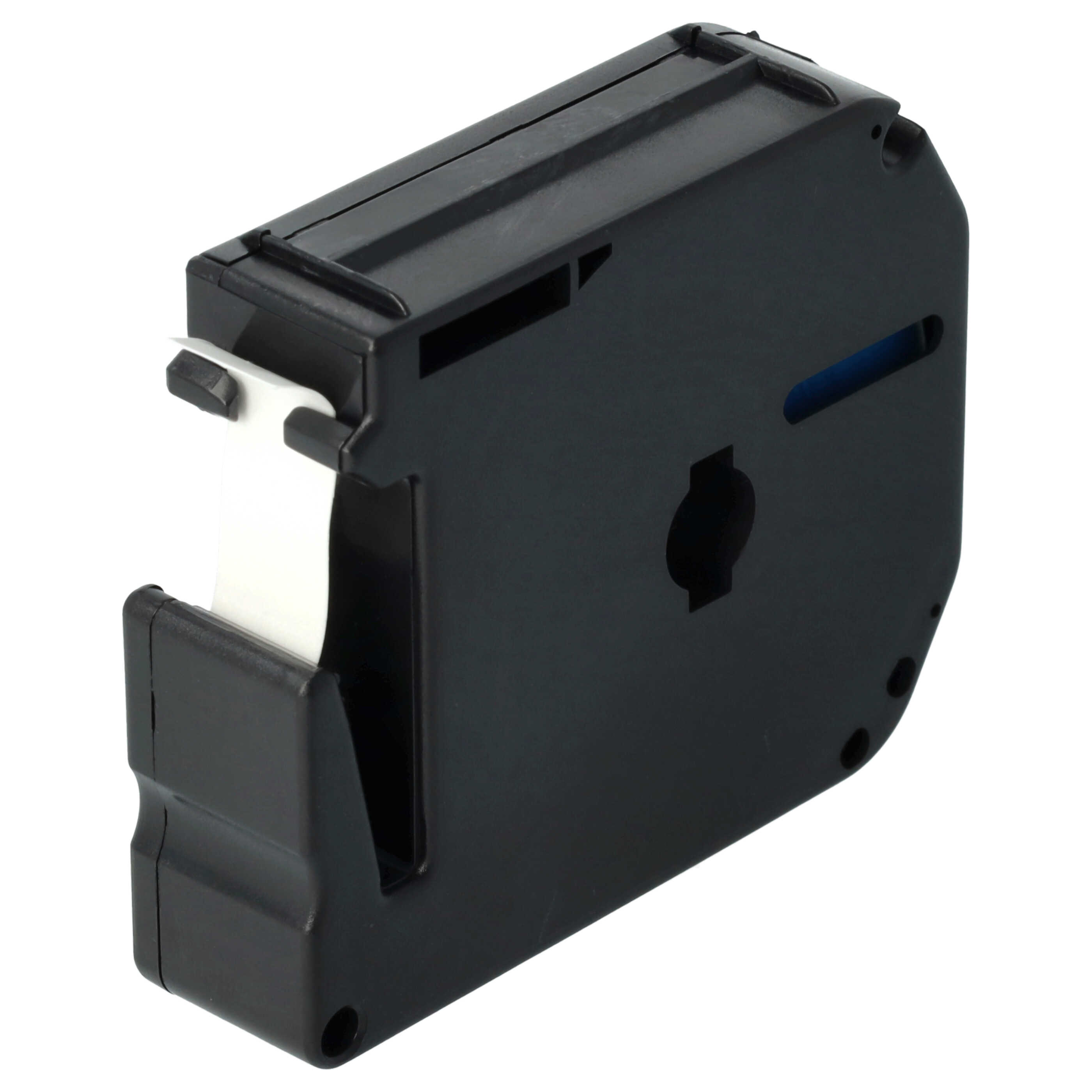 2x Label Tape replaces Brother M-K221 - 9 mm Black to White