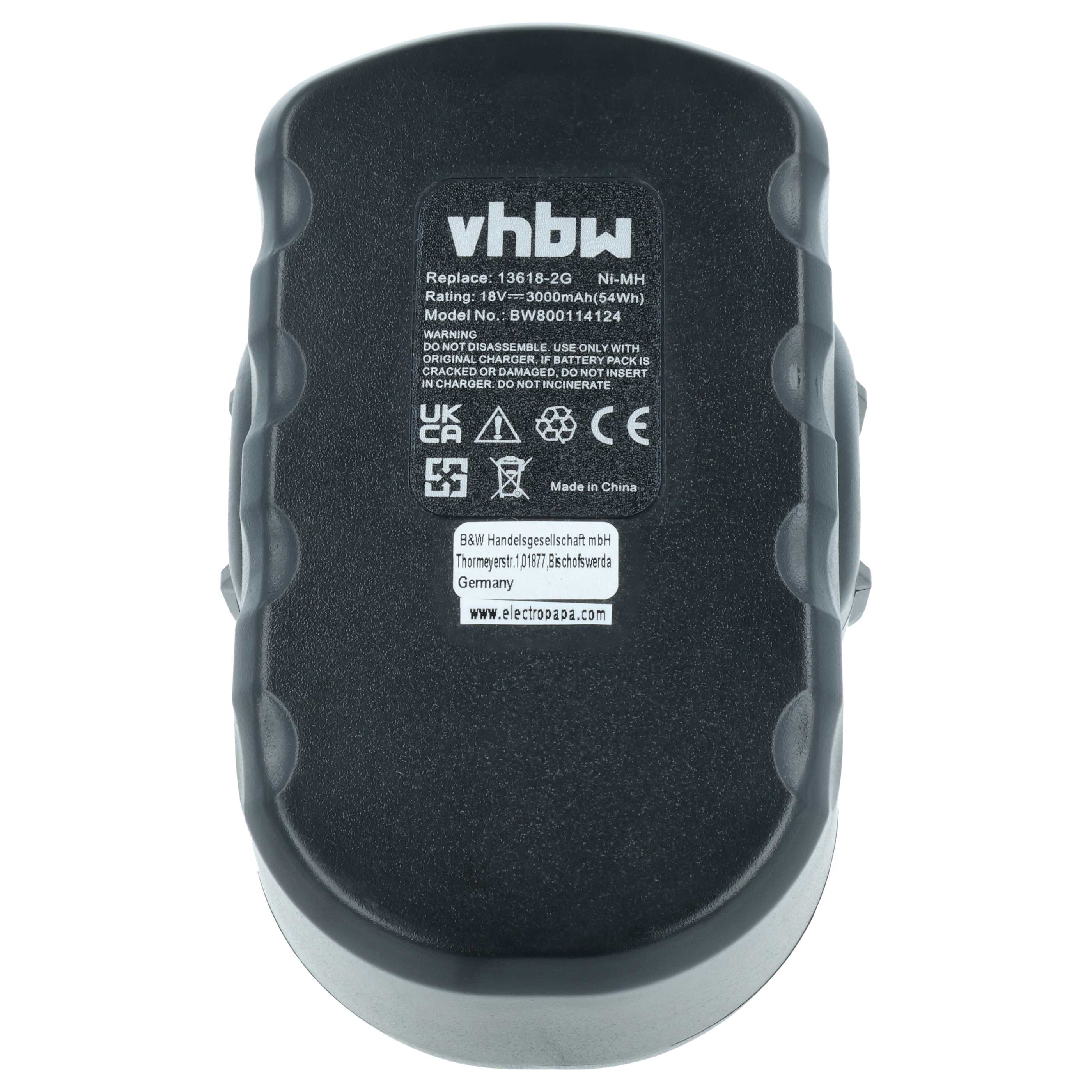 2x Battery replaces Bosch 2 607 335 278, 2 607 335 266 Electric Power Tool - 3000 mAh, 18 V, NiMH