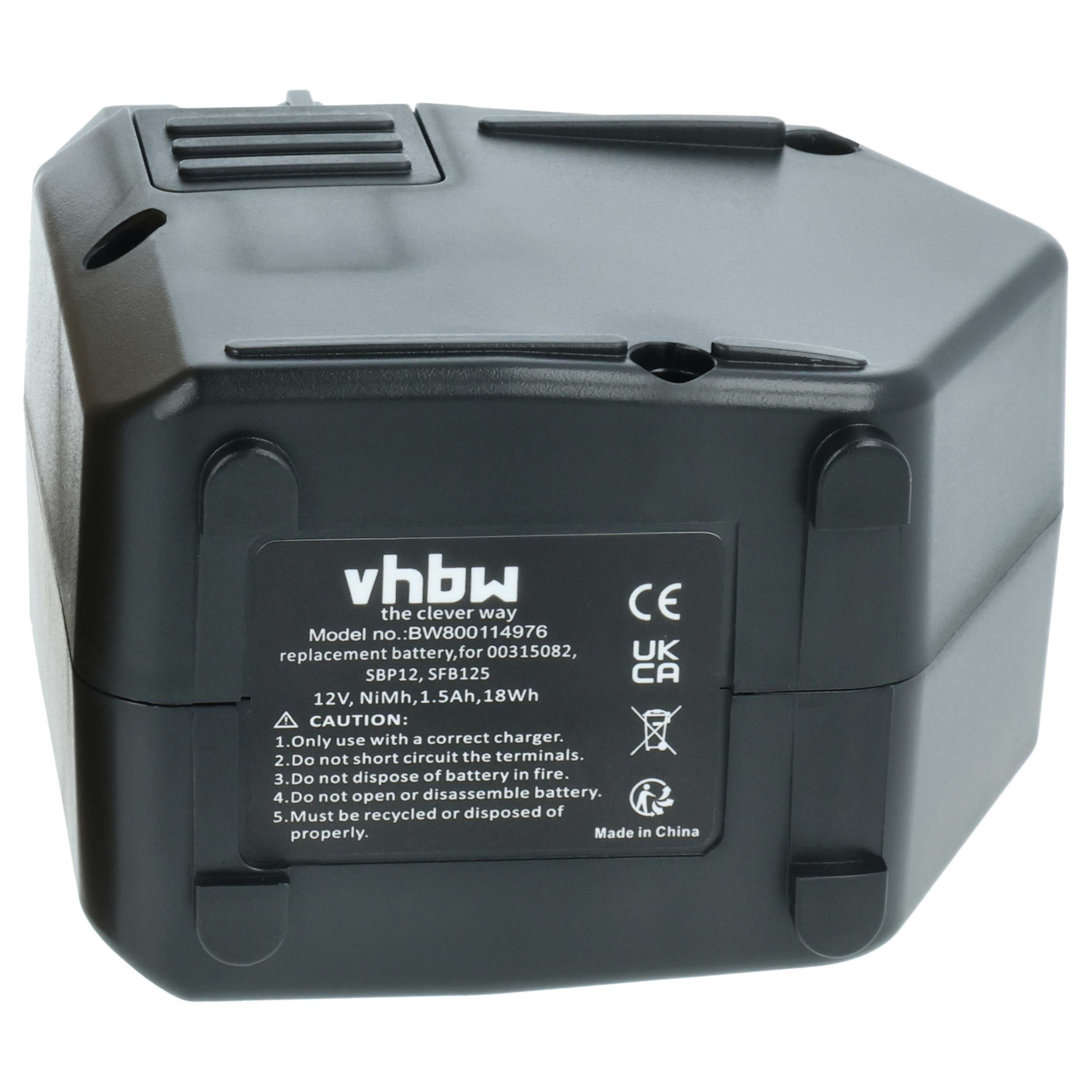 2x Battery replaces Hilti SFB105, SBP12, SFB125, SFB121, 00315082 Electric Power Tool - 1500 mAh, 12 V, NiMH
