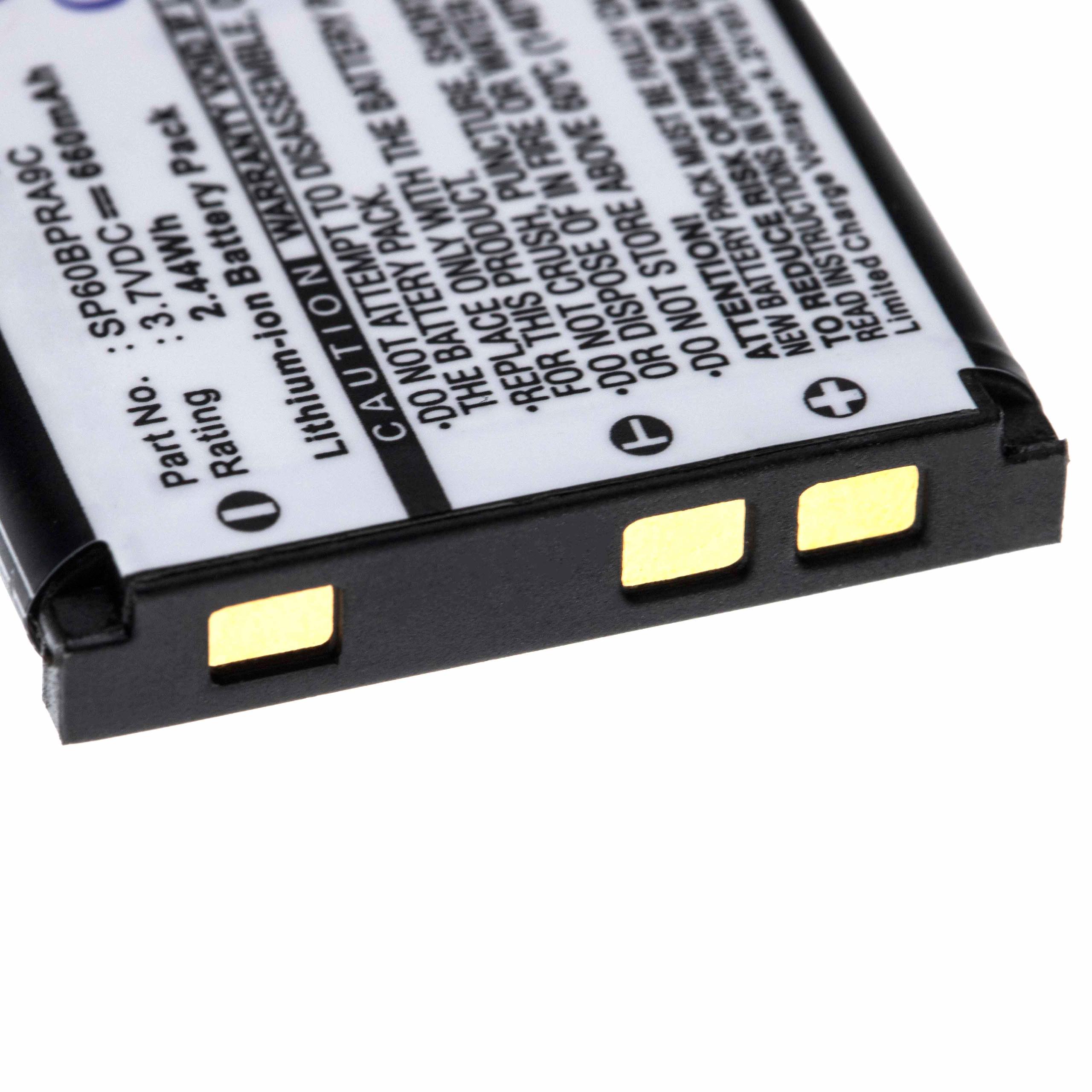 Batterie remplace BenQ DLI216 pour appareil photo - 660mAh 3,7V Li-ion