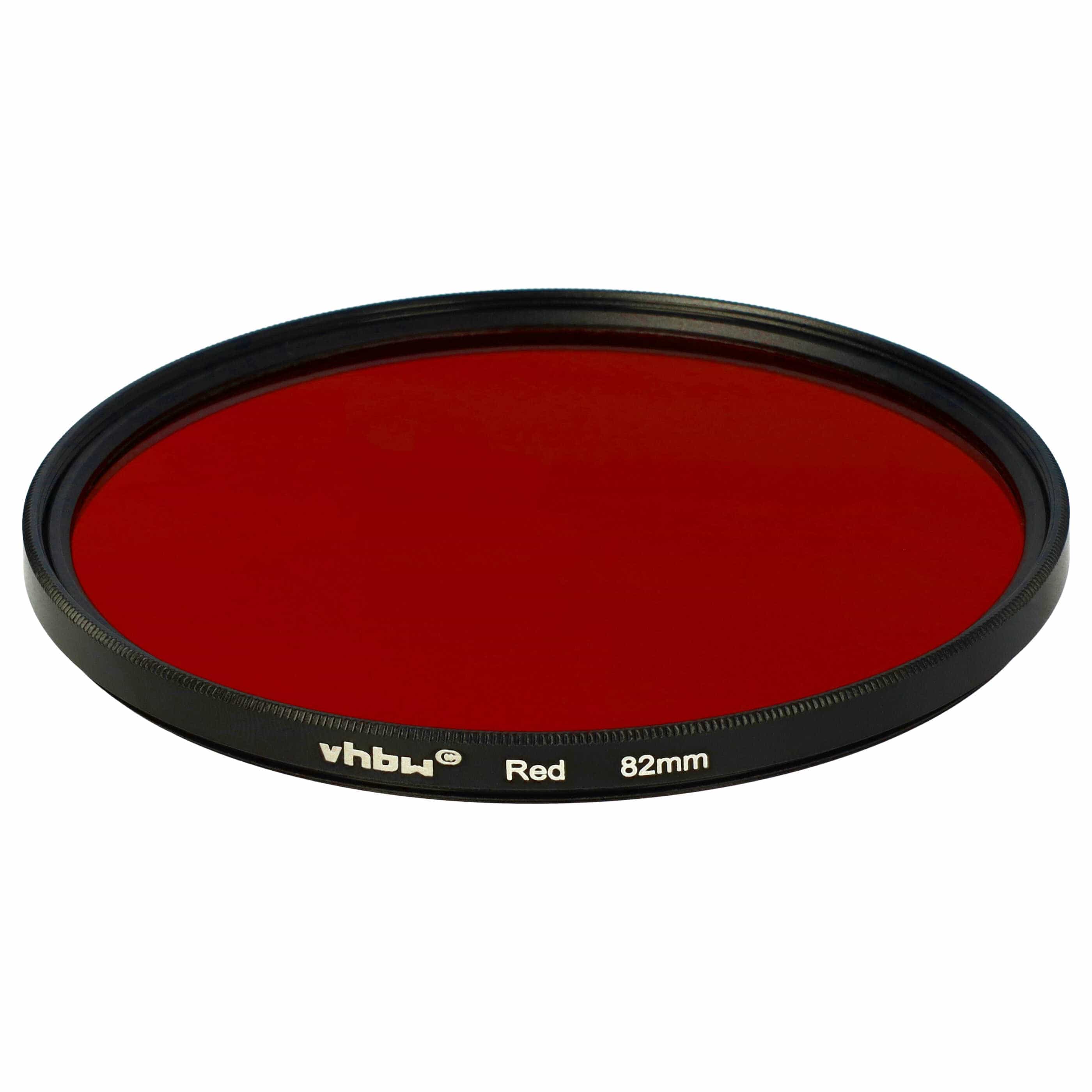 Filtr fotograficzny na obiektywy z gwintem 82 mm - filtr czerwony