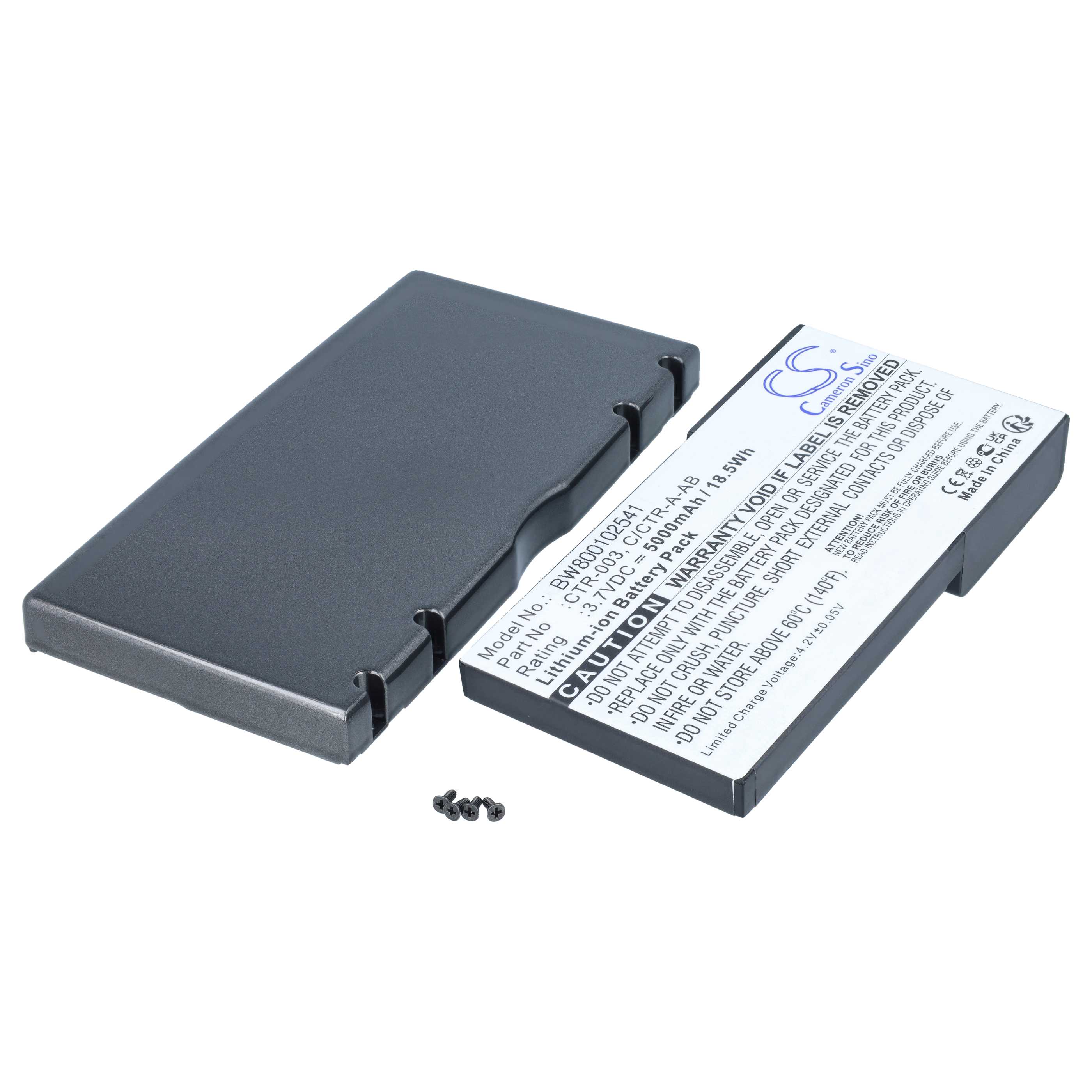 Spielekonsole-Akku als Ersatz für Nintendo C/CTR-A-AB, CTR-001, CTR-003 für Nintendo - 5000 mAh, 3,7 V