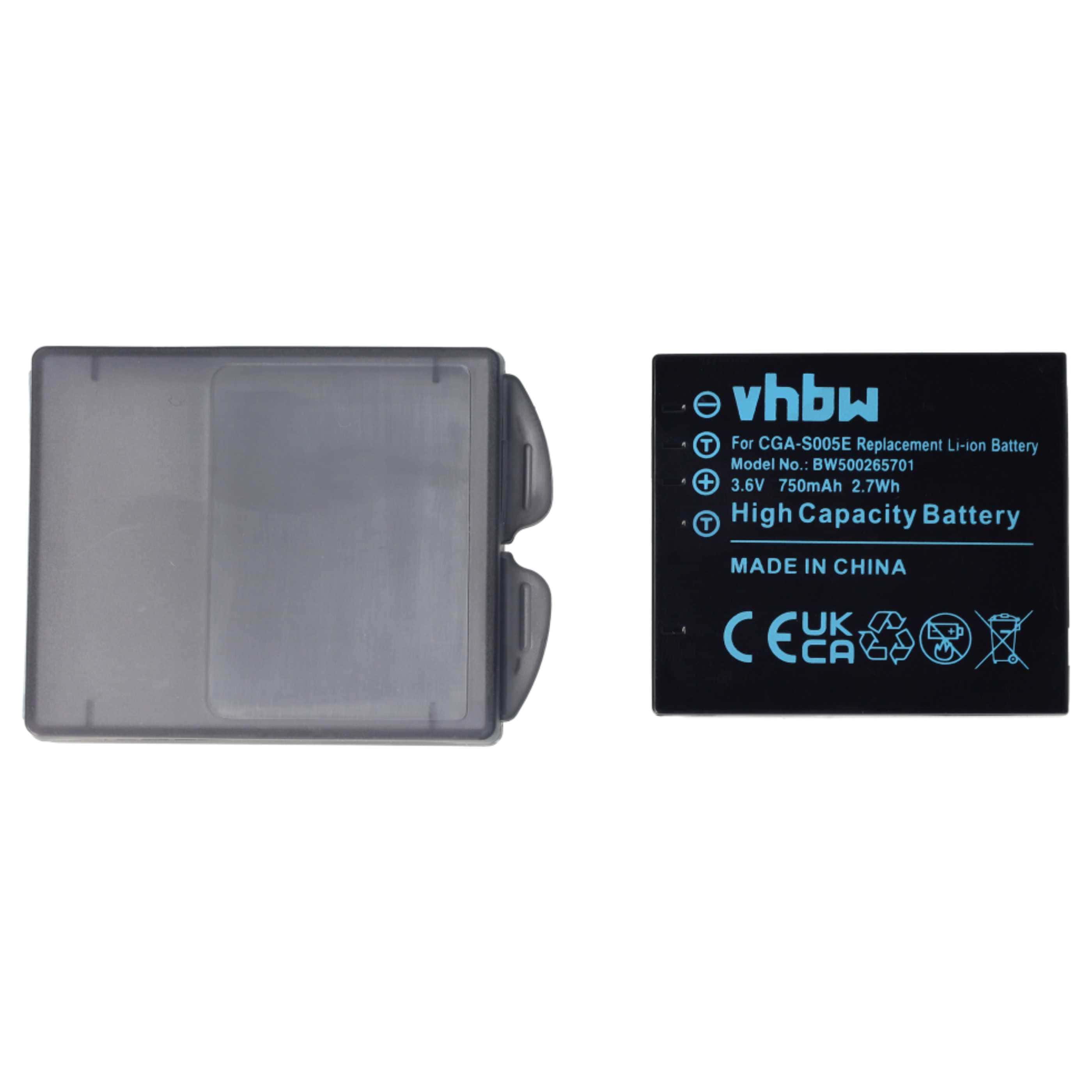 3x Battery replaces Fuji NP-70 - 750mAh, 3.6V, Li-Ion