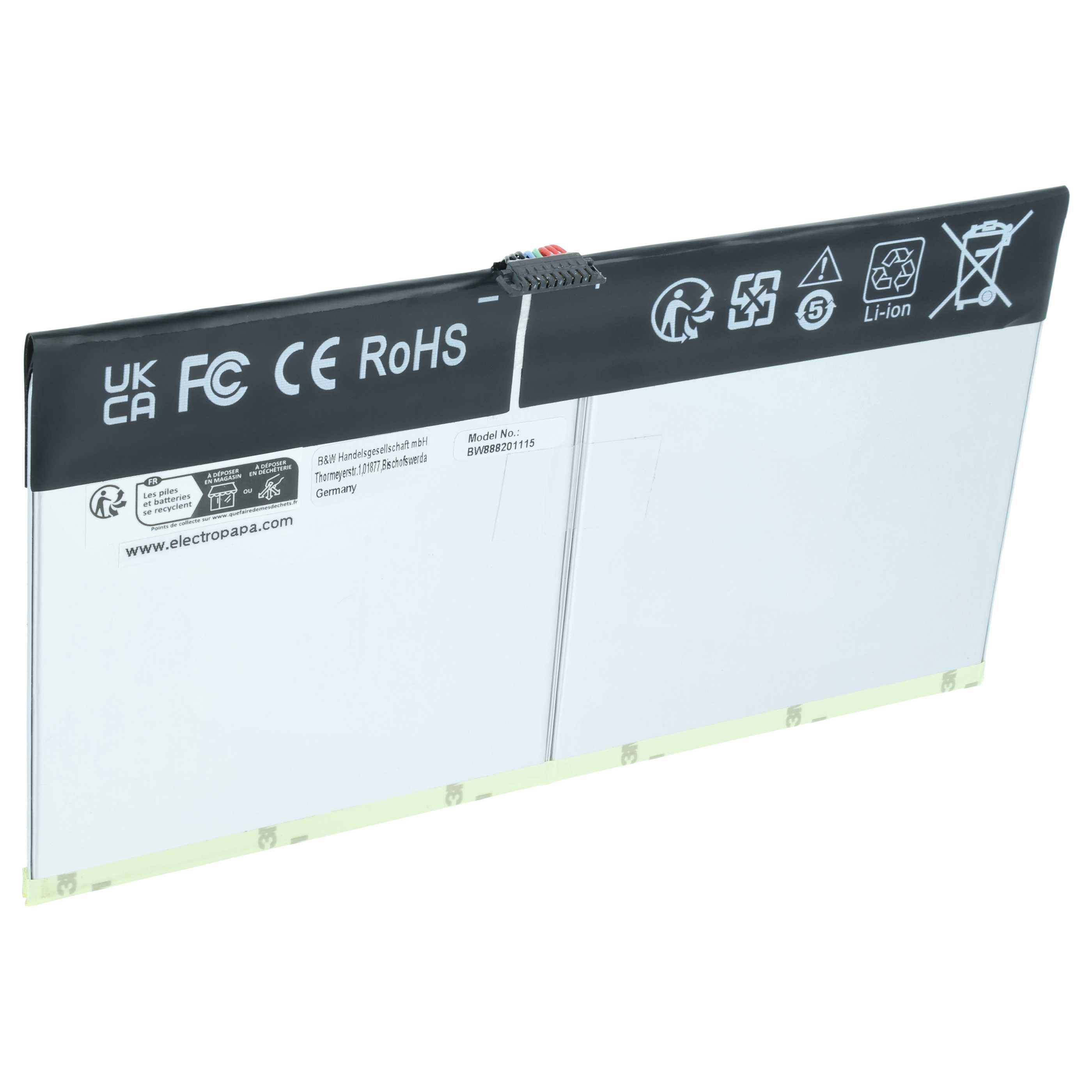 Batteria per tablet sostituisce Asus 0B200-02230100, 0B200-02230000, C12N1607 - 8200mAh 3,85V Li-Poly