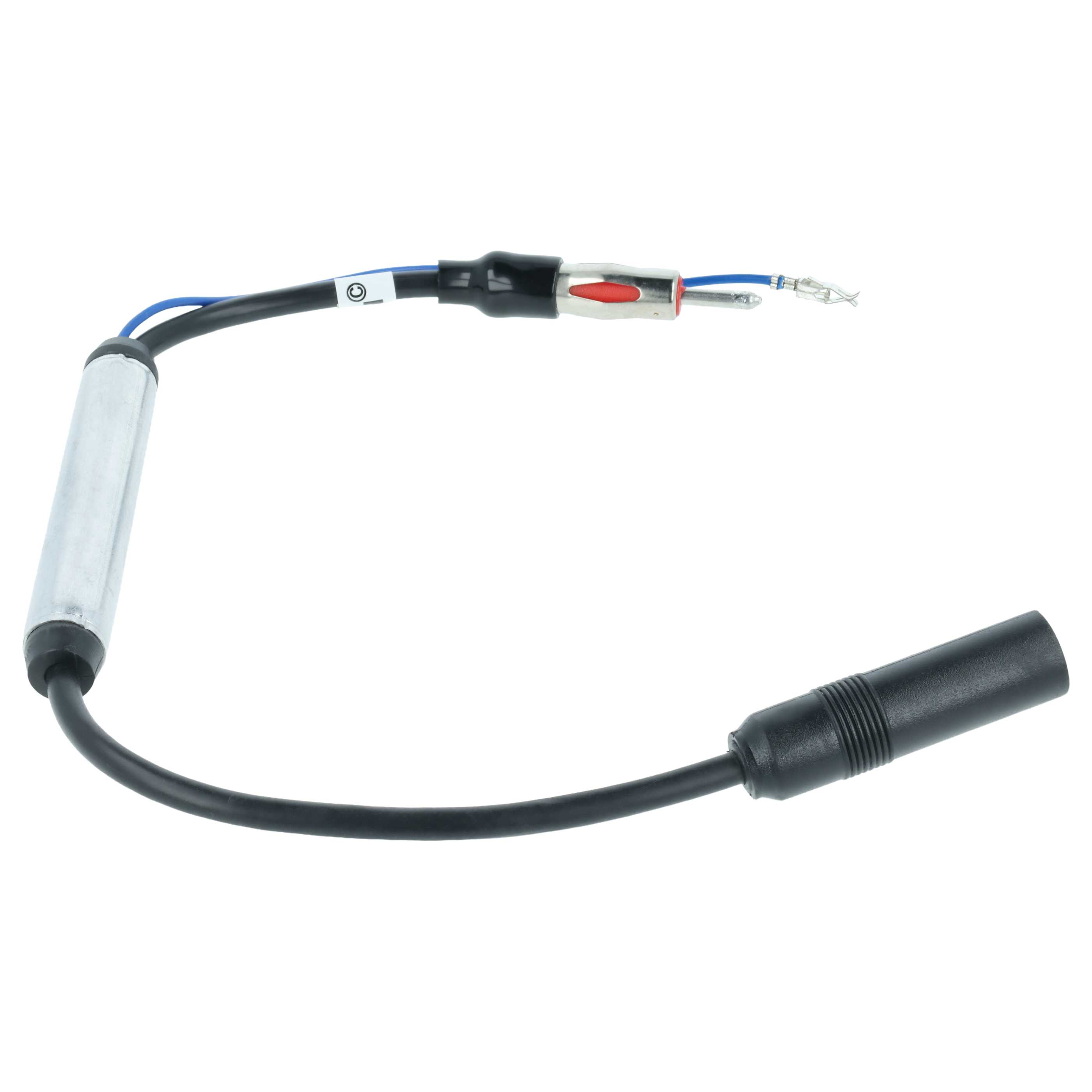 Antenna Amplifier DIN (m) to DIN (f) for Audi, Seat, VW Vehicles - for Phantom Power Supply, 35 cm