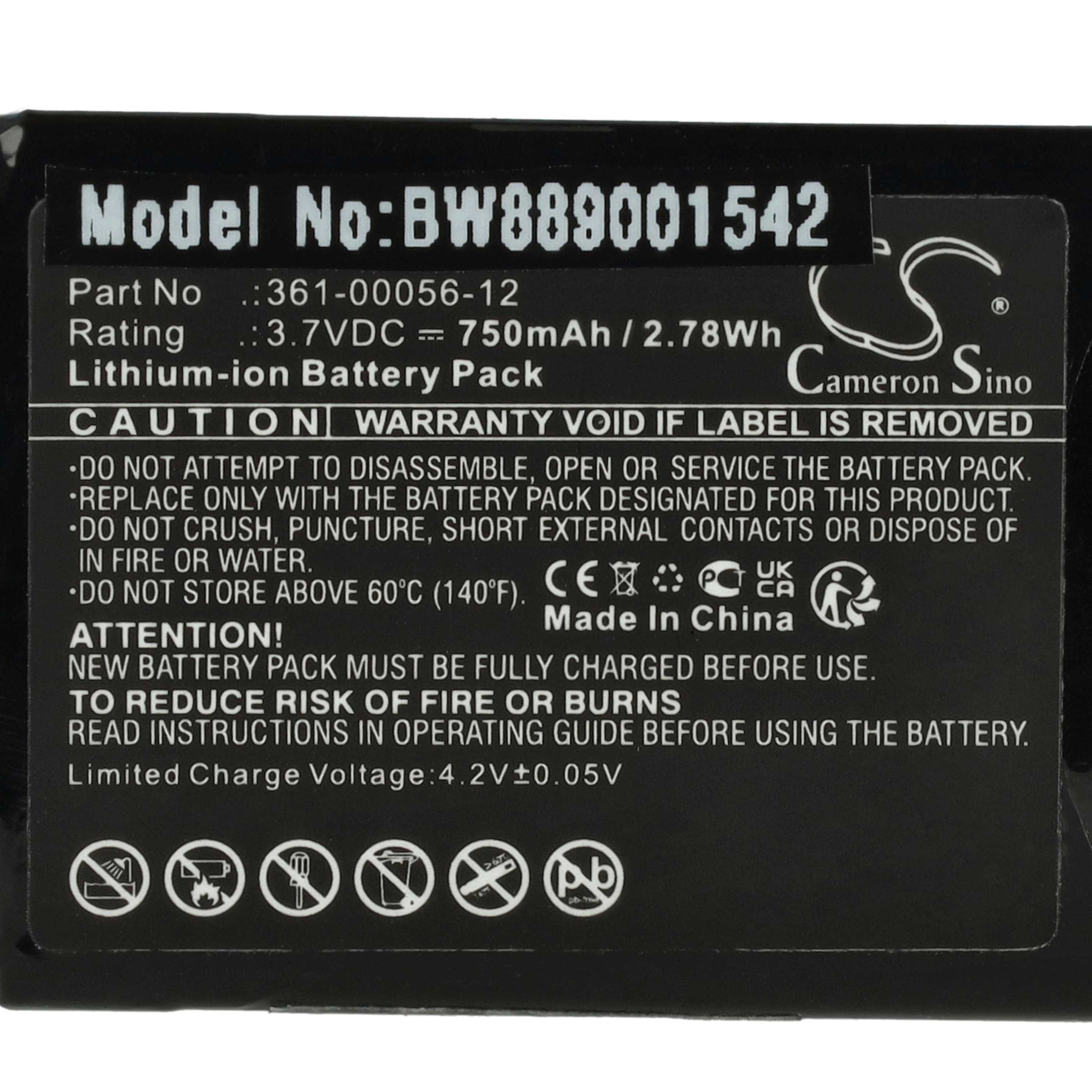 Akumulator do nawigacji GPS zamiennik Garmin 361-00056-12 - 750 mAh 3,7 V Li-Ion