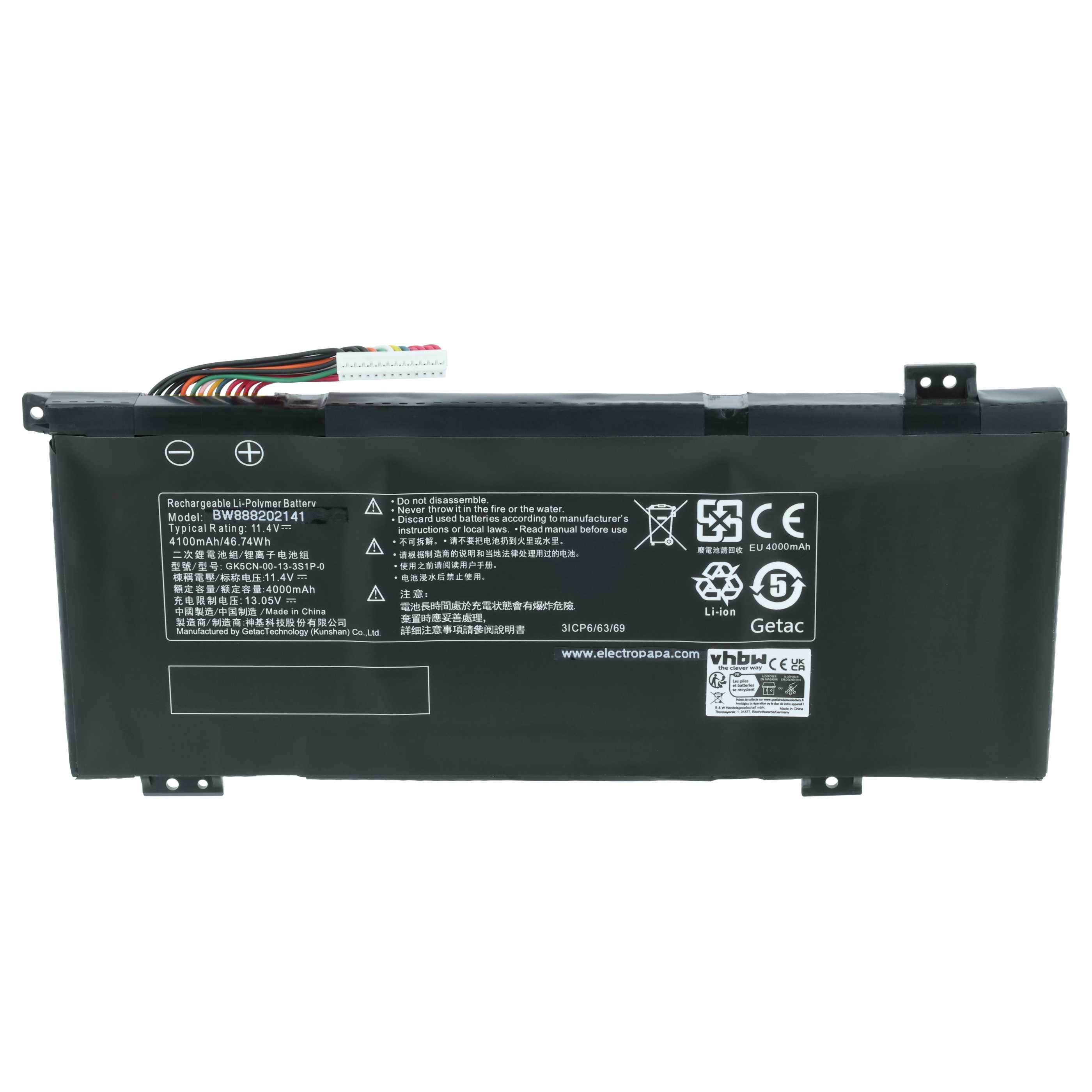 Akumulator do laptopa zamiennik Machenike GK5CN-00-13-3S1P-0, GK5CN-00-13-4S1P-0 - 4000 mAh 11,4 V LiPo