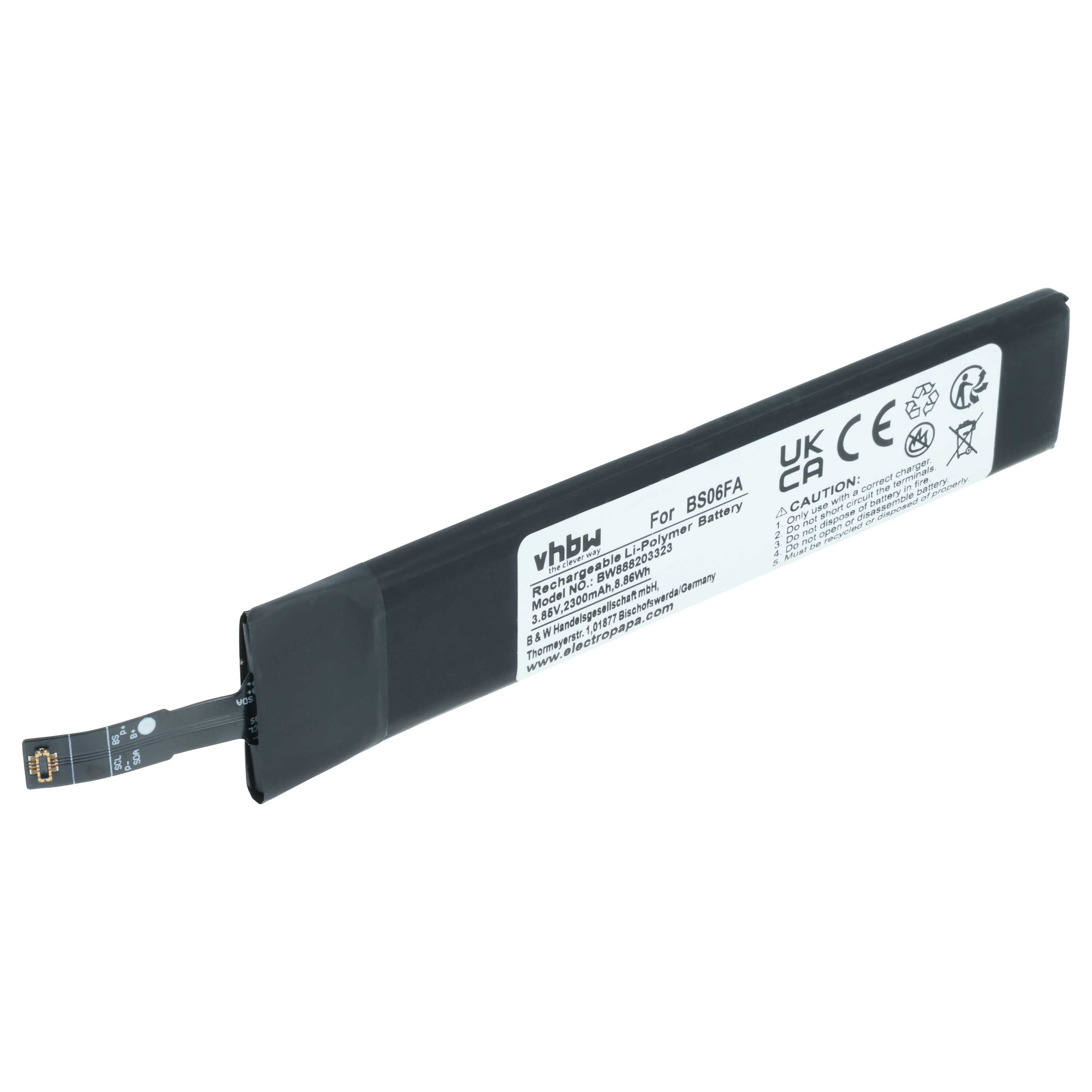 Batteria sostituisce Xiaomi BS06FA per cellulare - 2300mAh 3,85V Li-Poly 