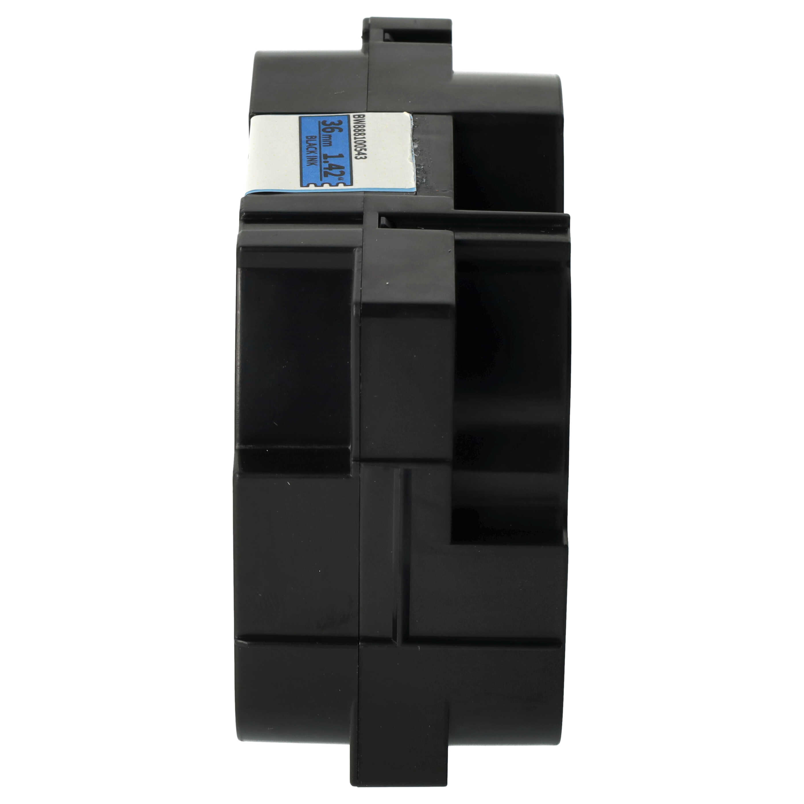 Label Tape as Replacement for Brother AHe-S561, HGE-S561, HGES561 - 36 mm Black to Blue, Extra Stark