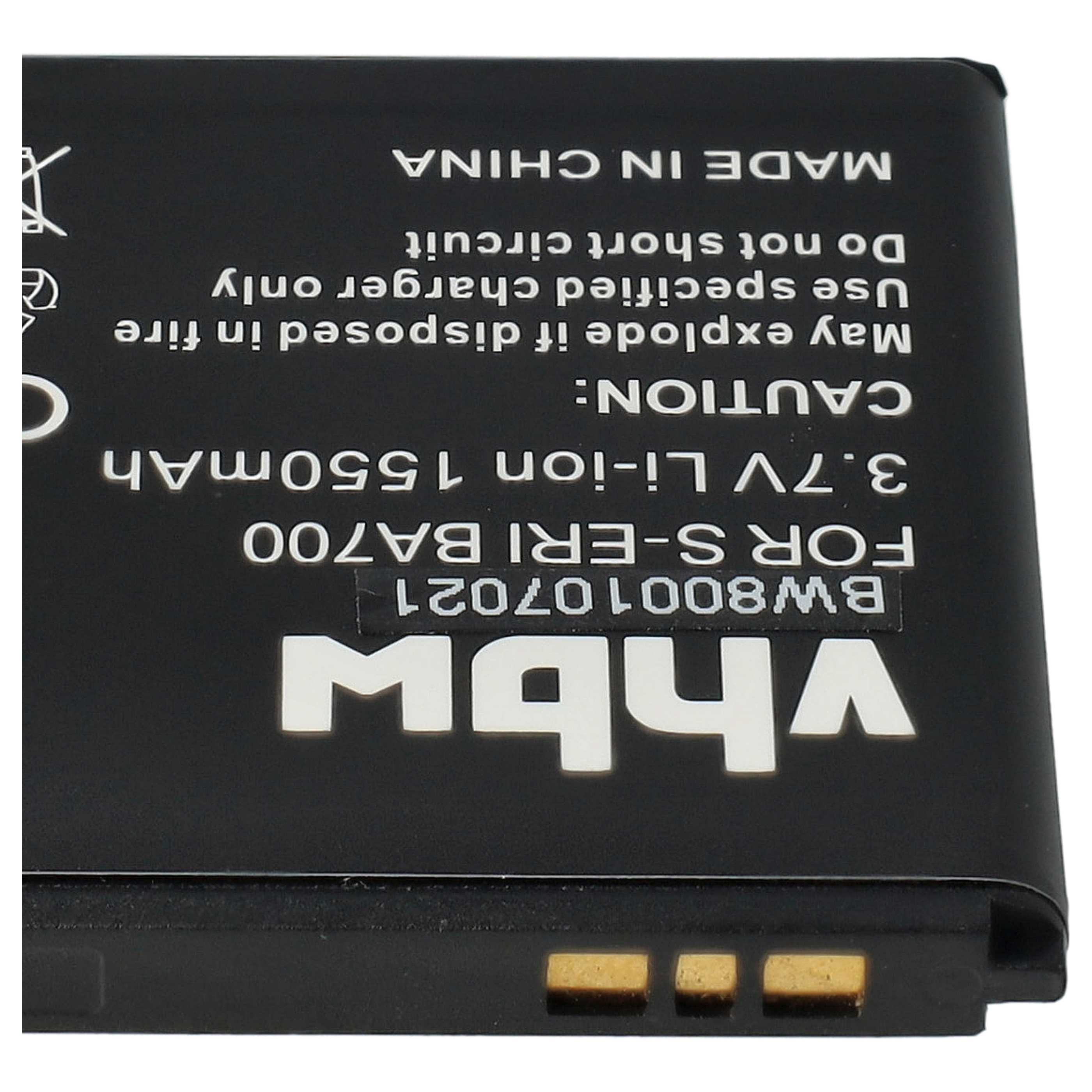 Akumulator do telefonu smartfona zamiennik Sony-Ericsson BA700 - 1550 mAh 3,7 V Li-Ion