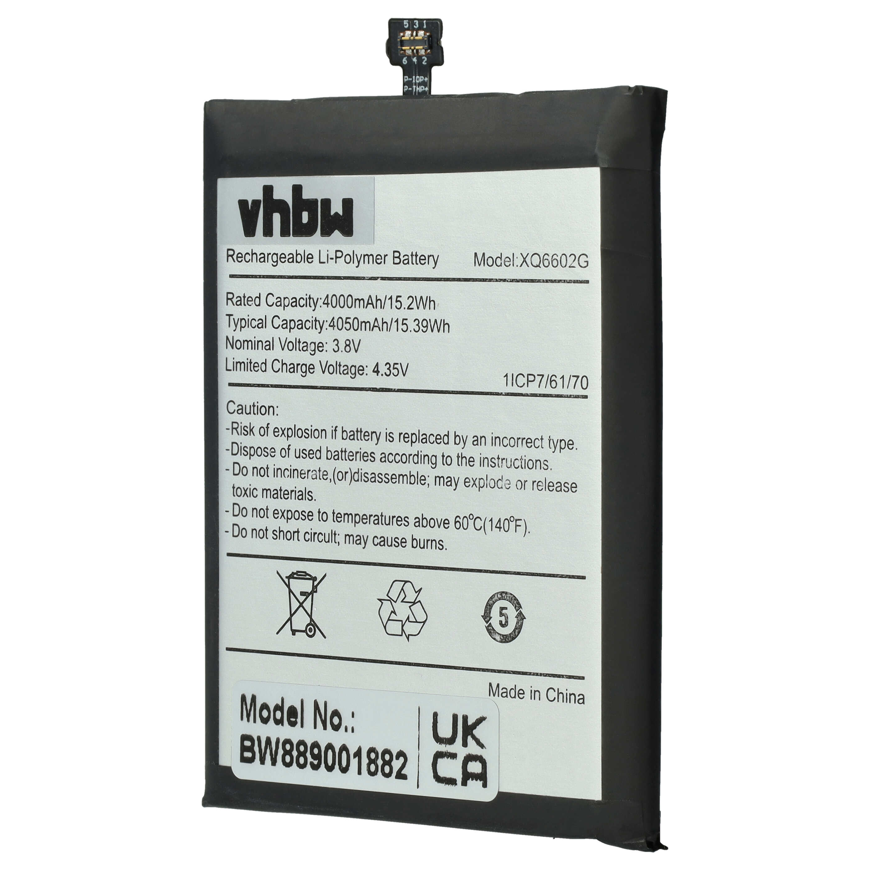 Akumulator do telefonu smartfona zamiennik CAT XQ6602G - 4000 mAh 3,8 V LiPo
