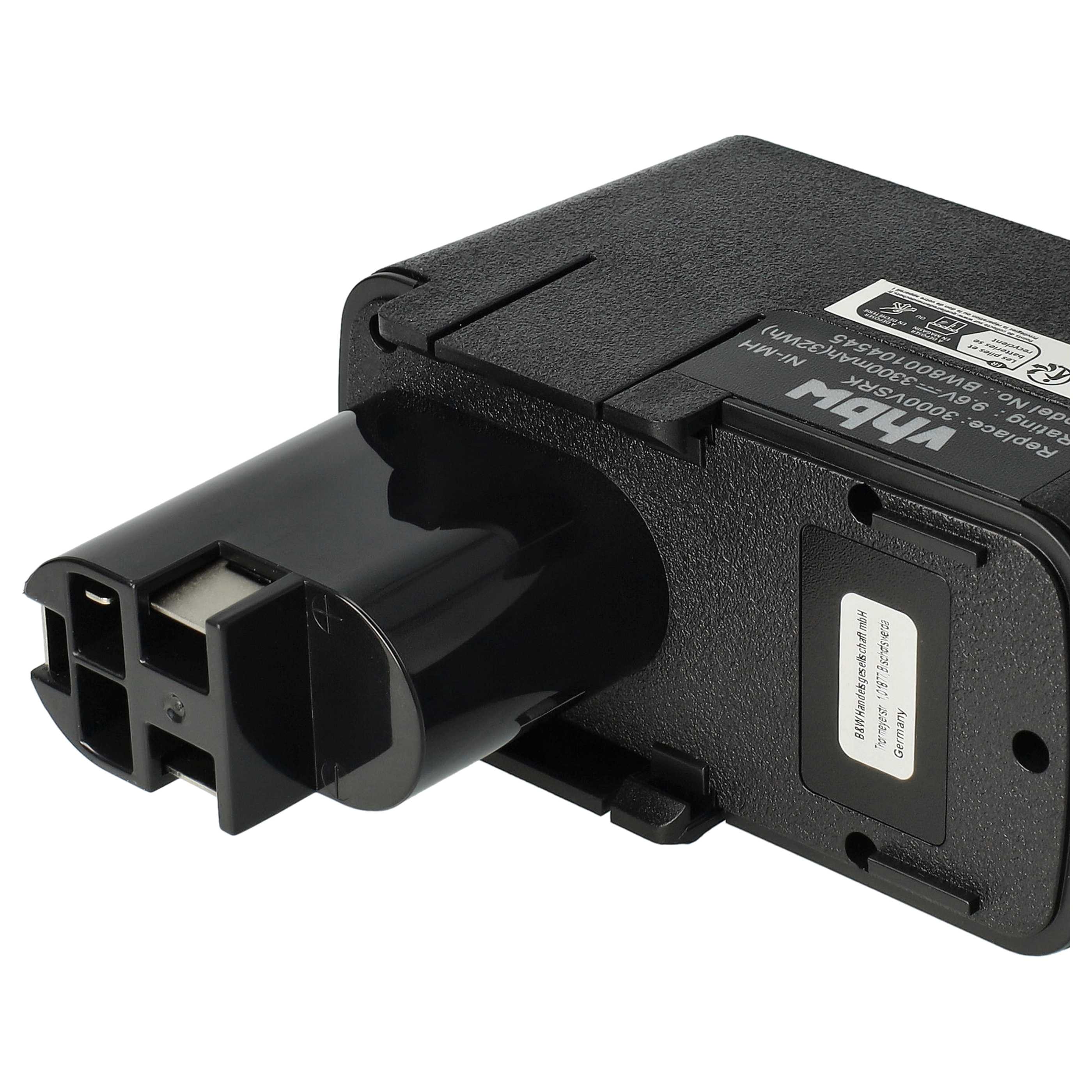 2x Battery replaces Bosch 2 607 335 037, 2 607 335 035 Electric Power Tool - 3300 mAh, 9.6 V, NiMH