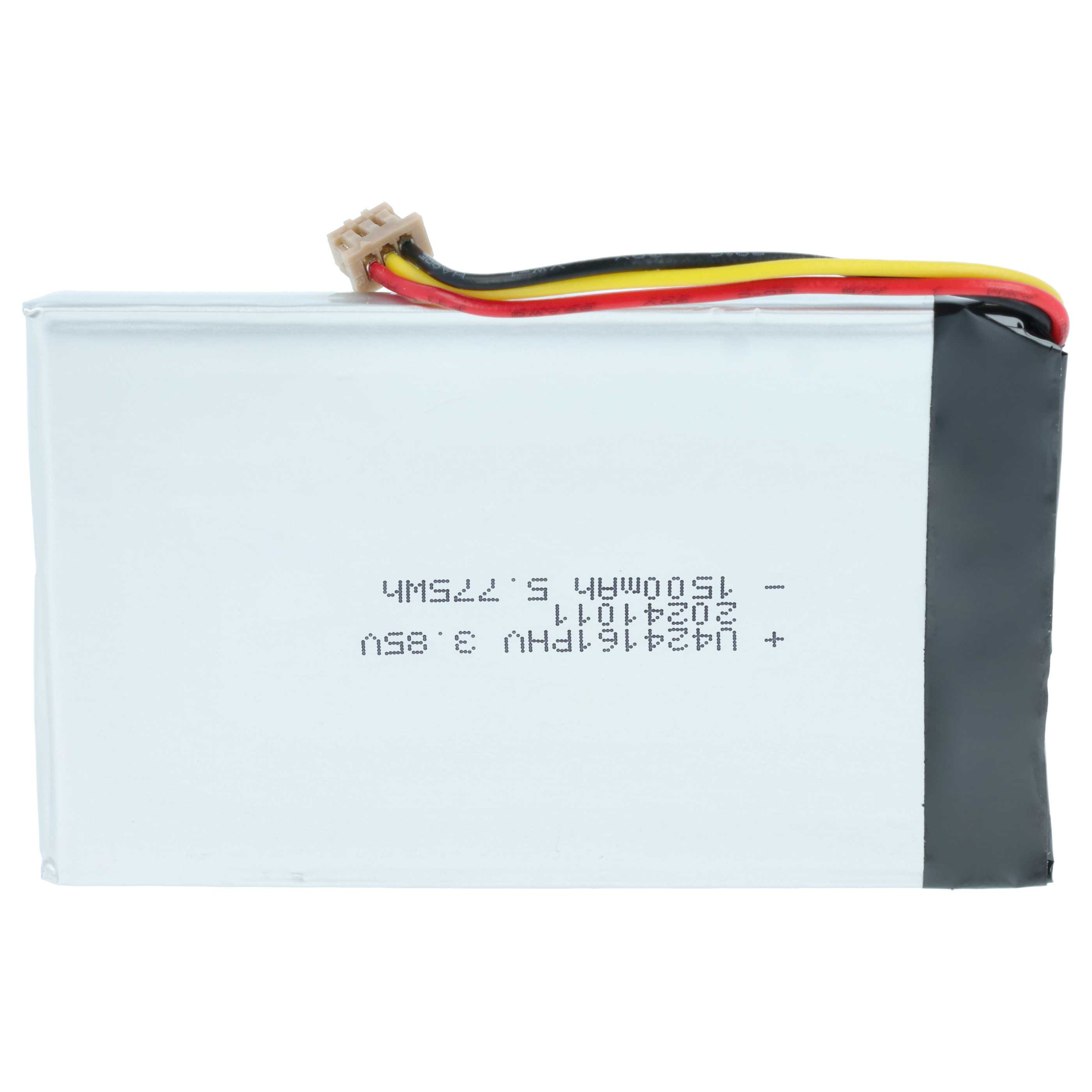 Battery replaces Panasonic VSB0526 - 1500mAh, 3.7V, Li-polymer