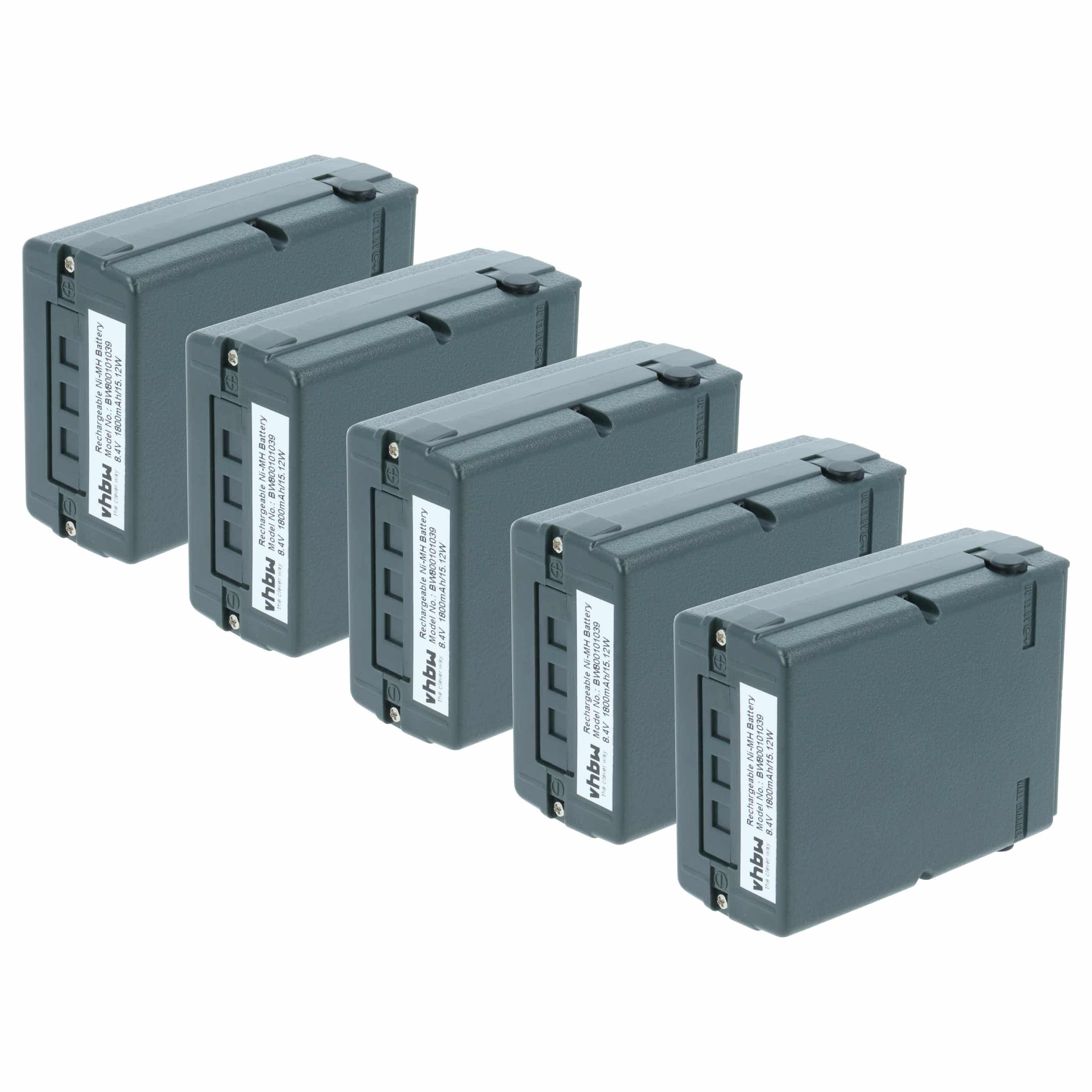 Radio 5x Battery replaces Icom BP-8, CM-8, CM-8G - 1800 mAh 8.4 V NiMH