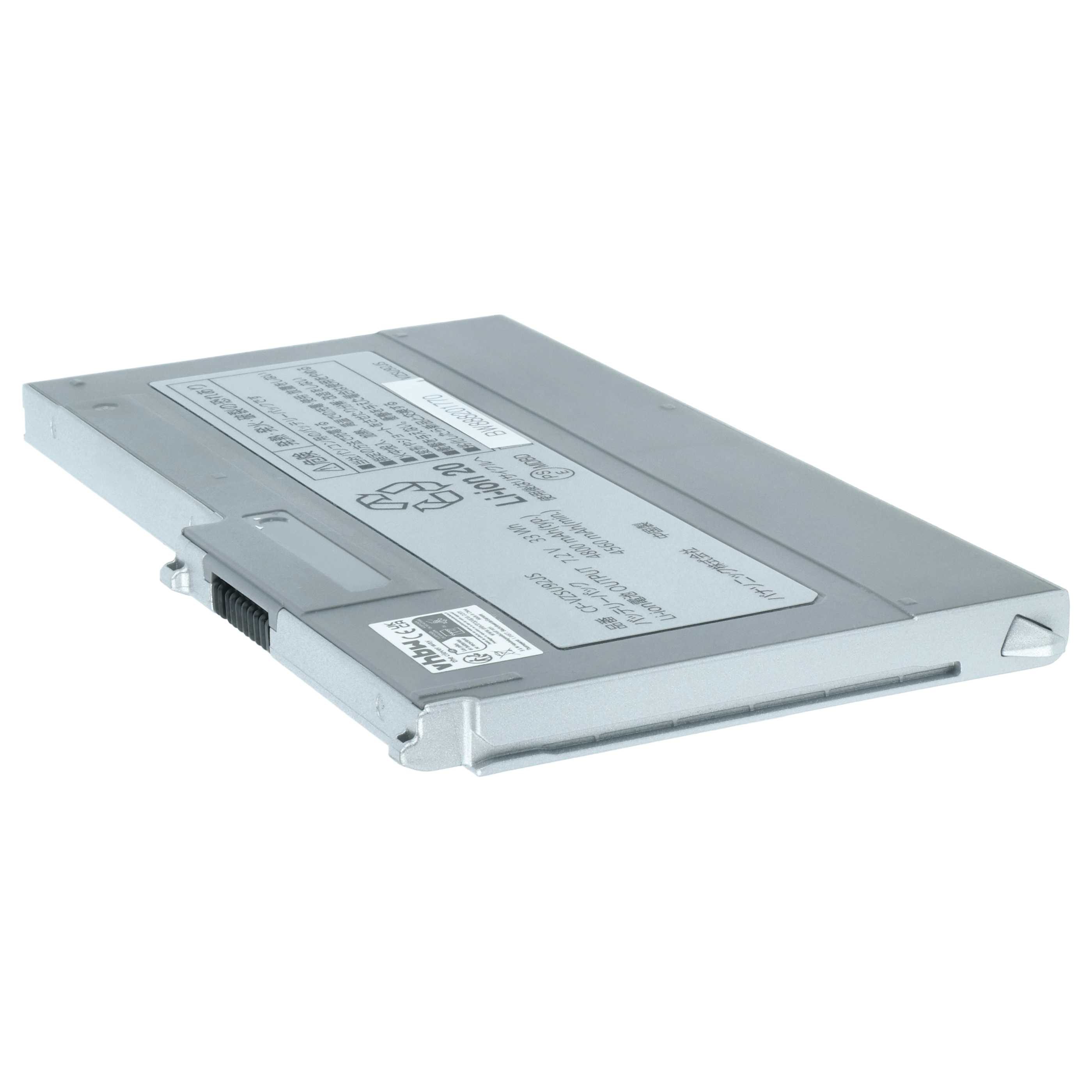 Akumulator do laptopa zamiennik Panasonic CF-VZSU92, CF-VZSU92E - 4400 mAh 7,2 V Li-Ion, srebrnoszary