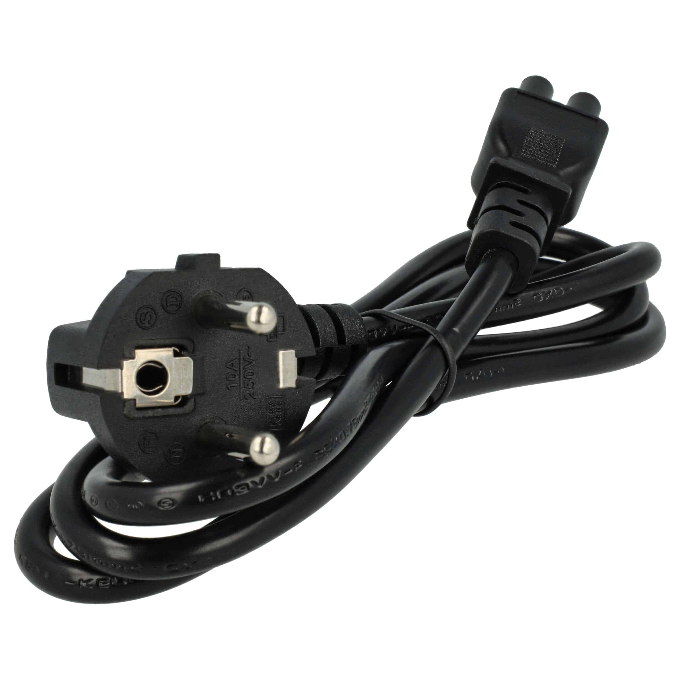 10x C5 Power Cable Euro Plug suitable for Vorwerk VR300 Robot Vacuum Cleaner - 1.2 m