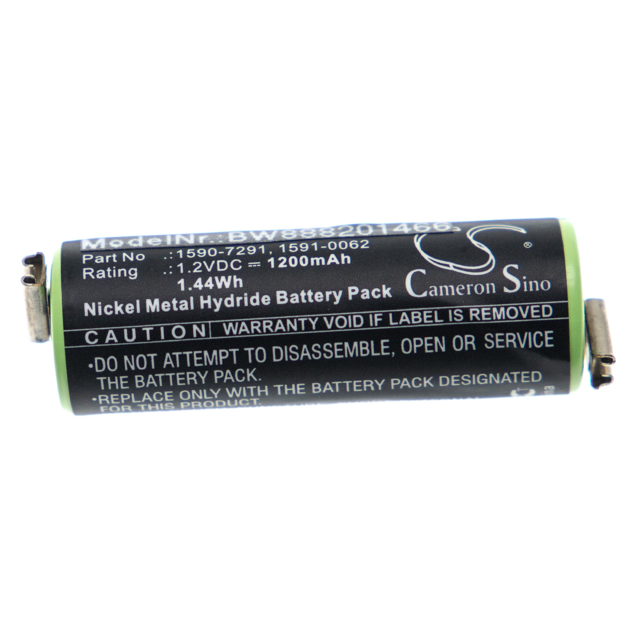 Electric Razor Battery Replacement for Moser 1591-0062, 1590-7291, 1591-0067 - 1200mAh 1.2V NiMH