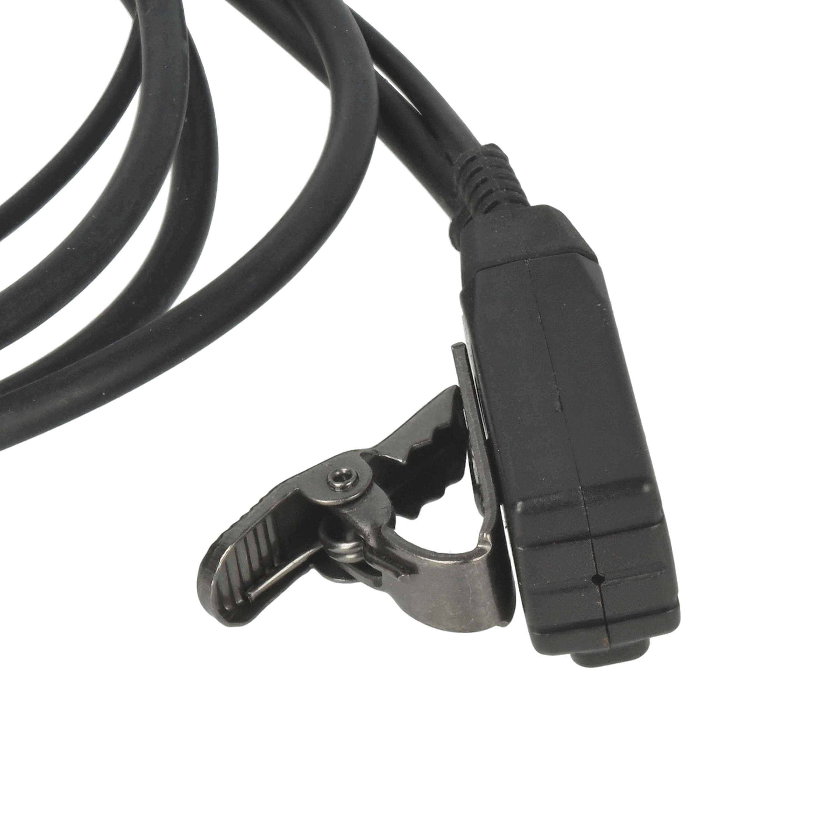 5x Security Headset suitable for Motorola PMR446 Radio - "Take Call Button", Clip Mount + Phono Cable