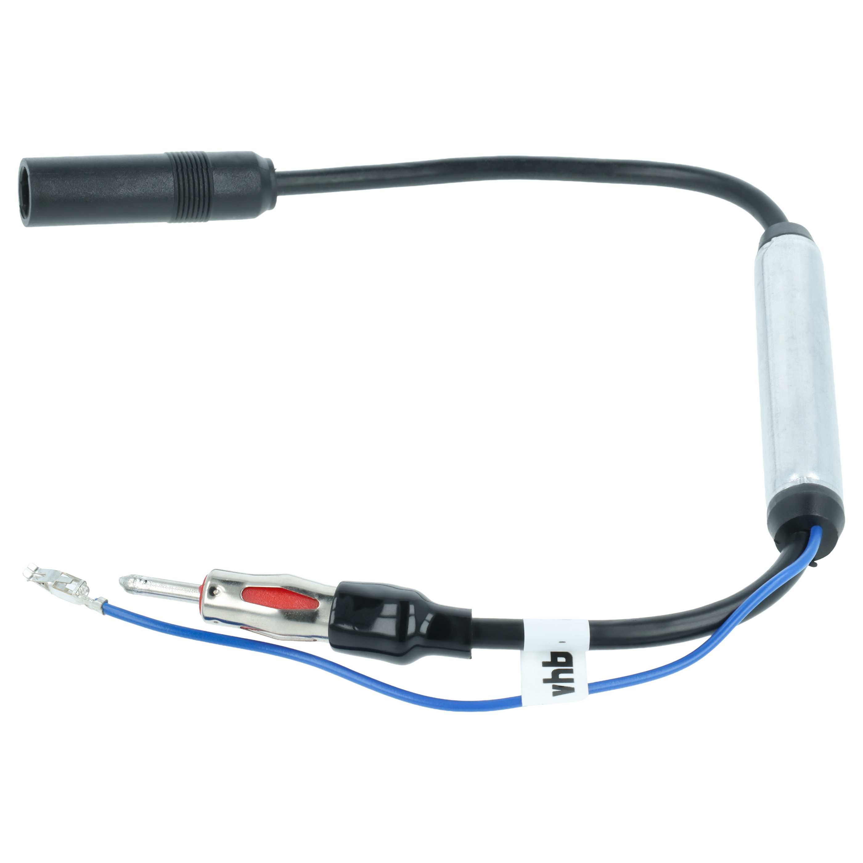 Antenna Amplifier DIN (m) to DIN (f) for Audi, Seat, VW Vehicles - for Phantom Power Supply, 35 cm