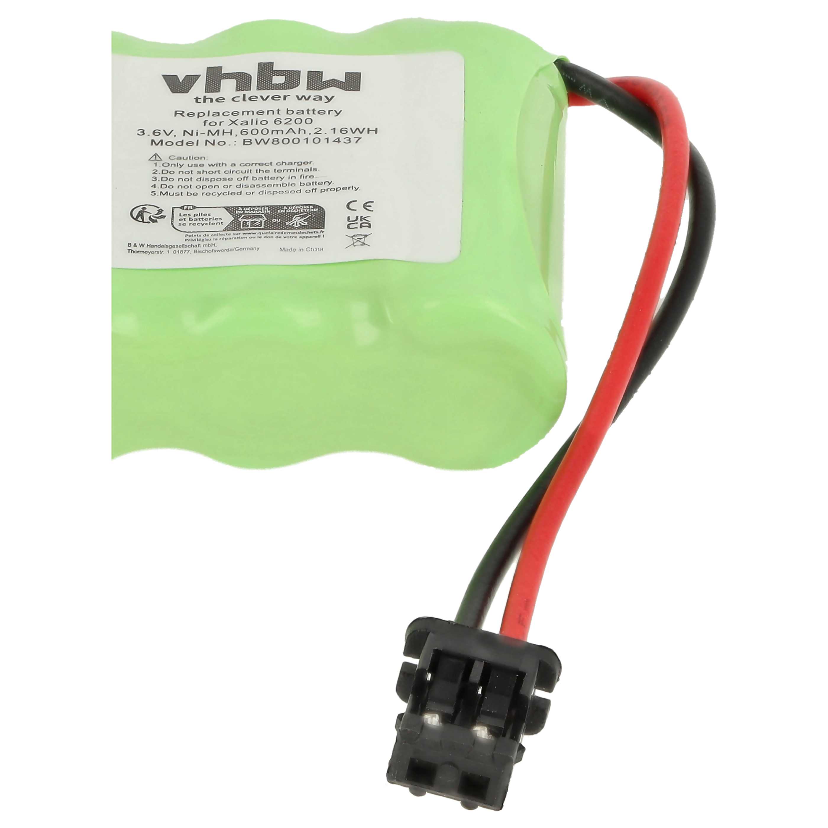 Batterie remplace Again and Again STB124, 2102 pour téléphone Philips - 600mAh 3,6V NiMH
