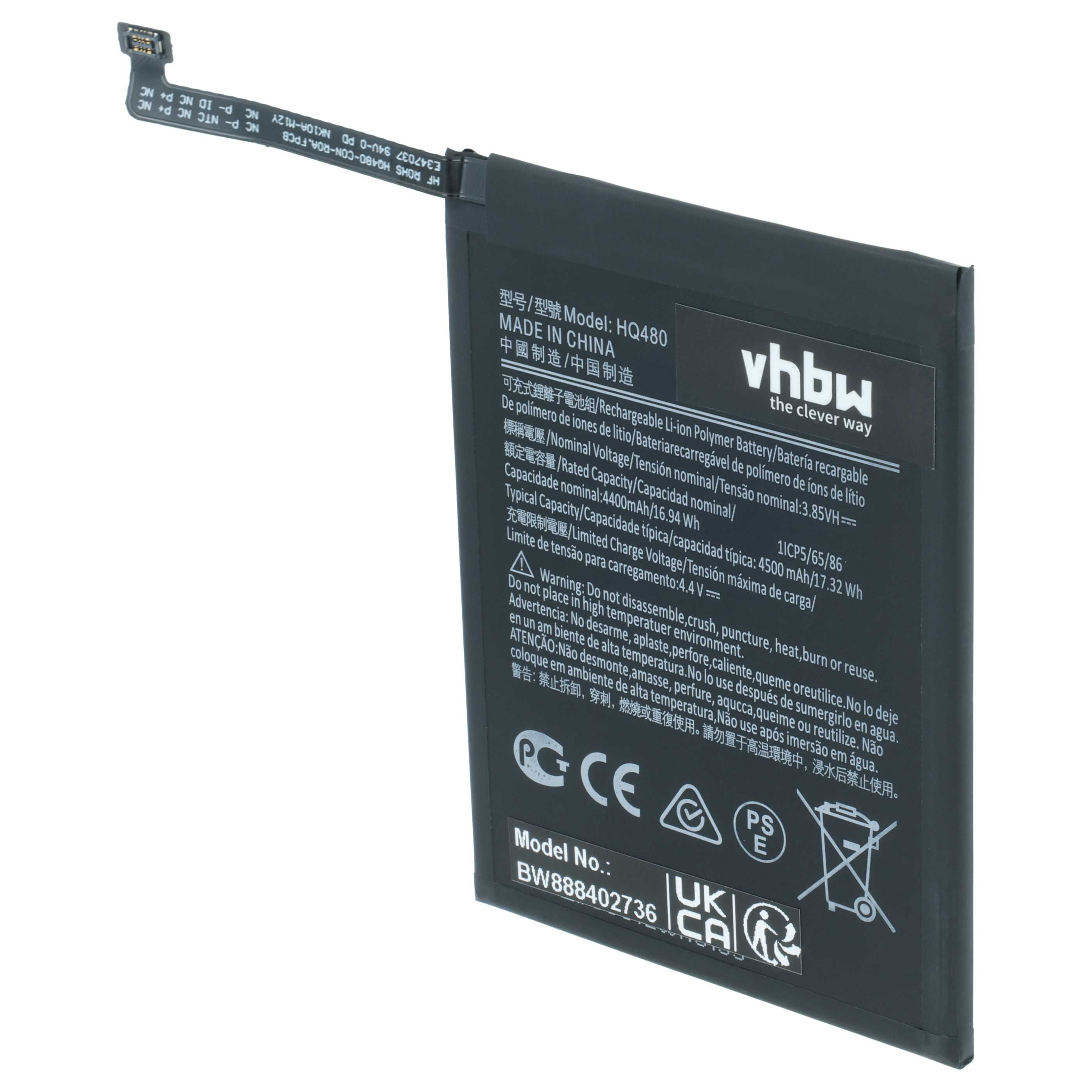 Akumulator do telefonu smartfona zamiennik Nokia HQ480 - 4400 mAh 3,85 V LiPo