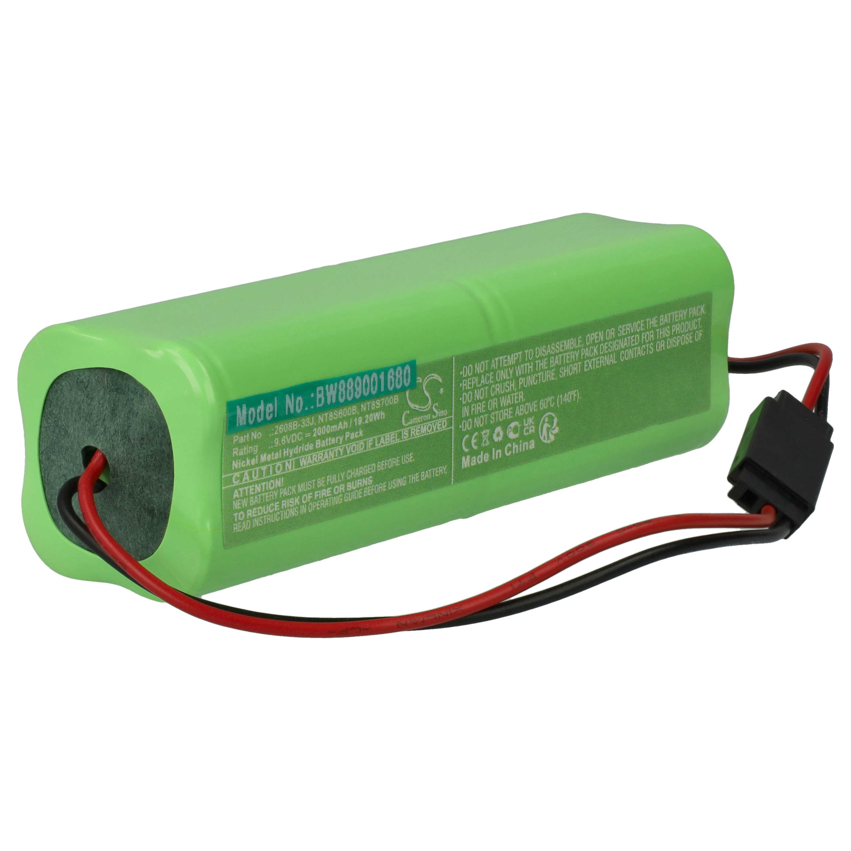 Fernbedienung-Akku als Ersatz für Futaba NT8S700B, NT8S600B, 2608B-33J - 2000mAh 9,6V NiMH