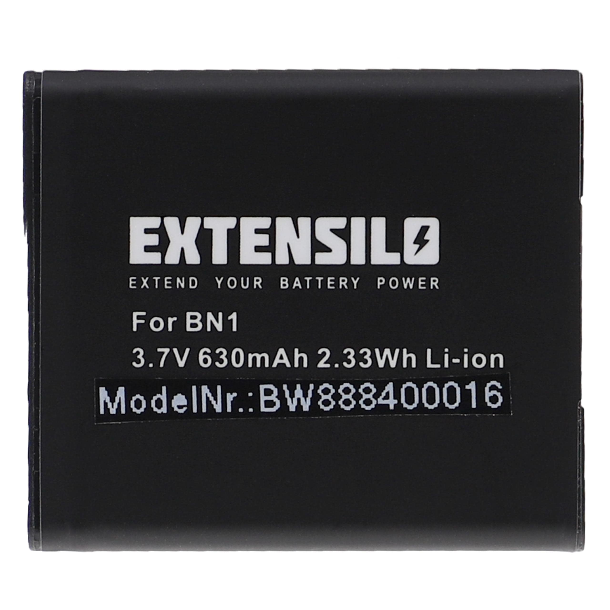 Batería reemplaza Sony NP-BN1 para cámara Sony - 630 mAh 3,7 V Li-Ion