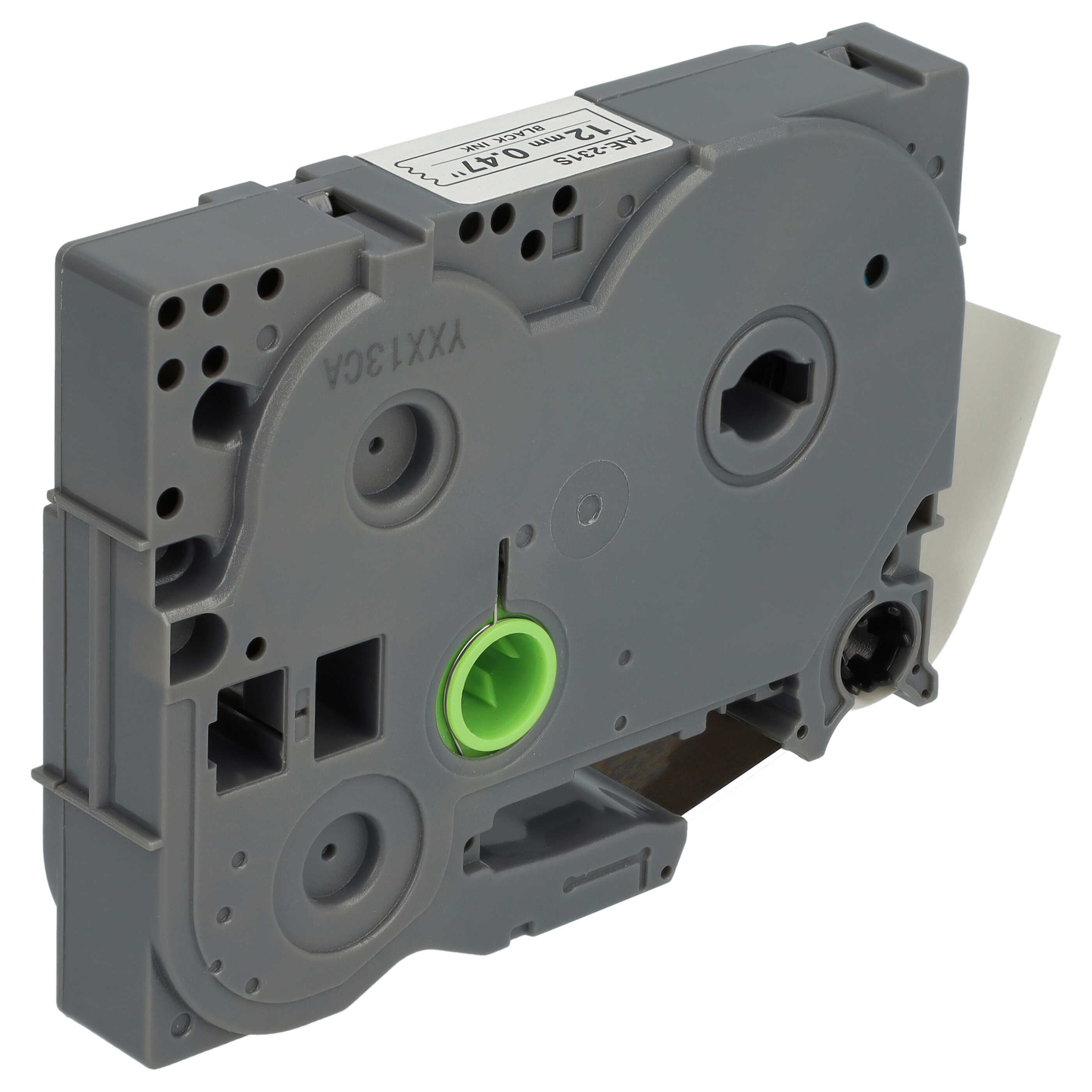 Label Tape as Replacement for Brother TZE-231S - 12 mm Black to White, plastic