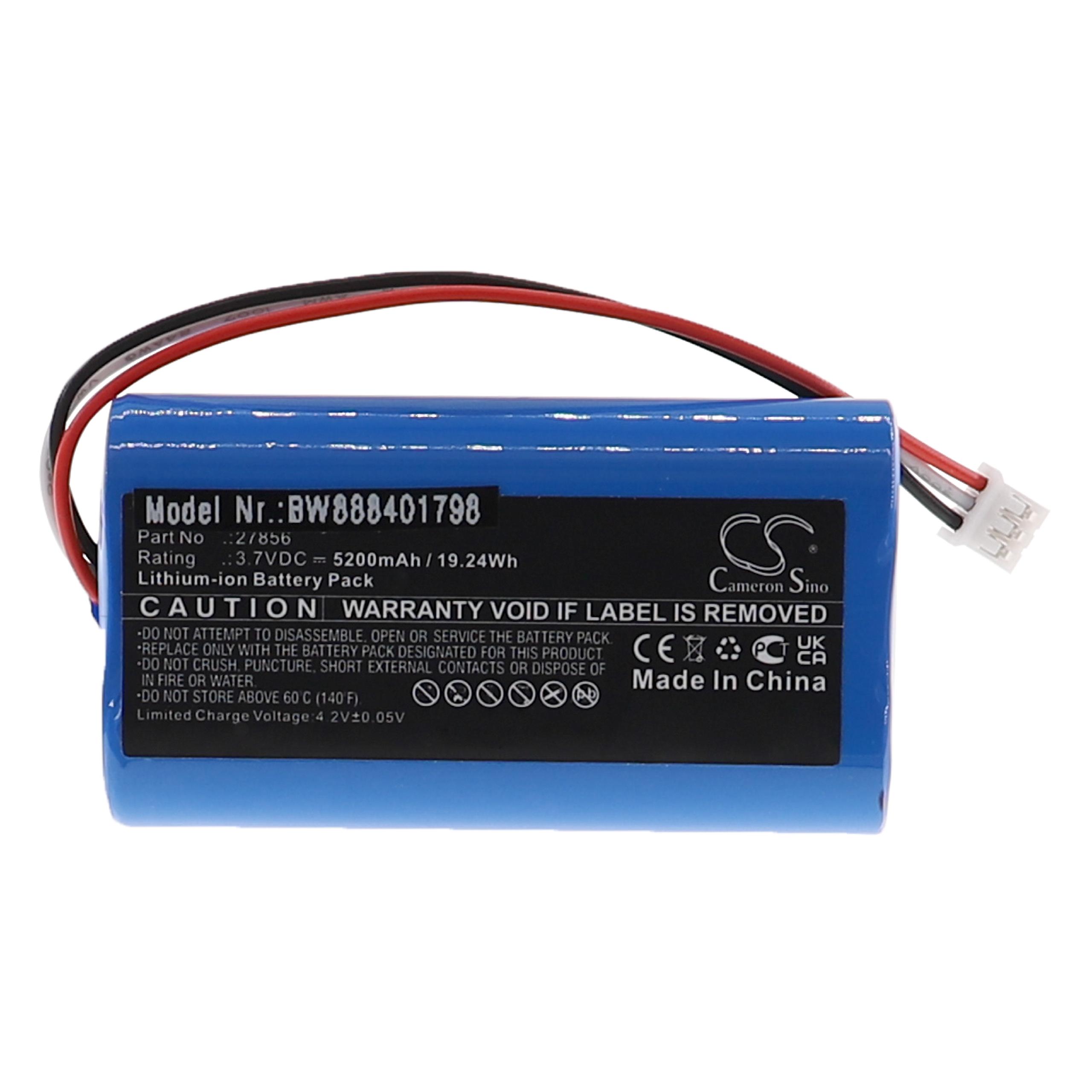 DAB Radio Battery Replacement for Albrecht 27856 - 5200mAh 3.7V Li-Ion