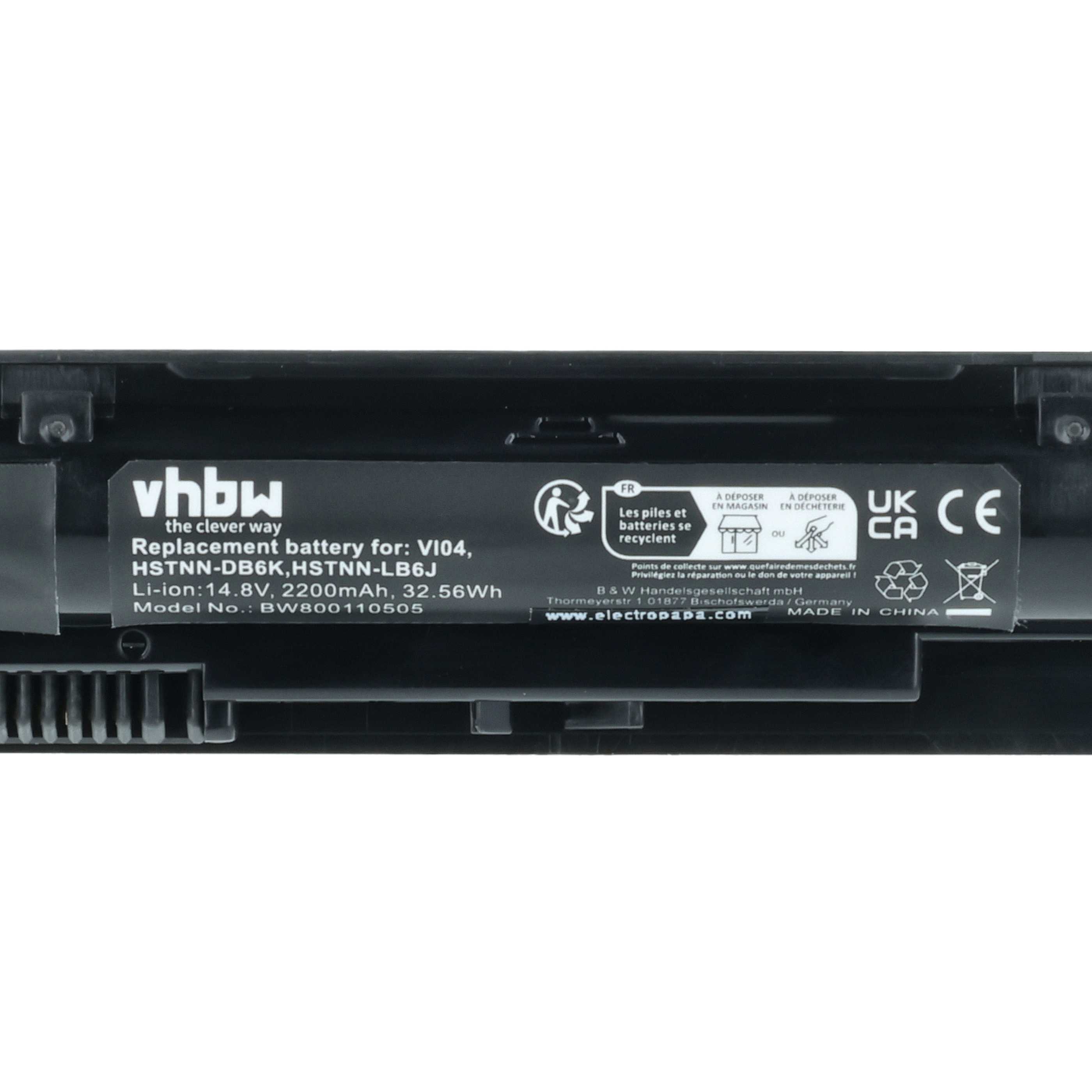 Akumulator do laptopa zamiennik HP 756478-421, 756478-541, 756479-421 - 2200 mAh 14,4 V Li-Ion, czarny