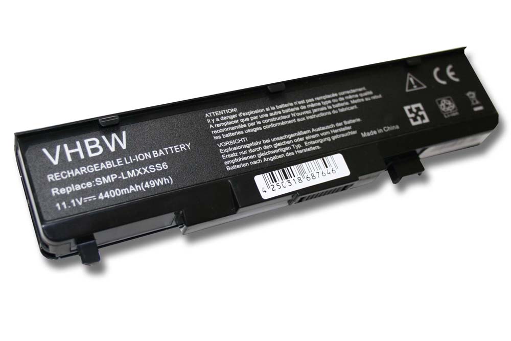 Notebook Battery Replacement for Fujitsu-Siemens 21-92348-01, 21-92441-01 - 4400 mAh 11.1 V Li-Ion, black