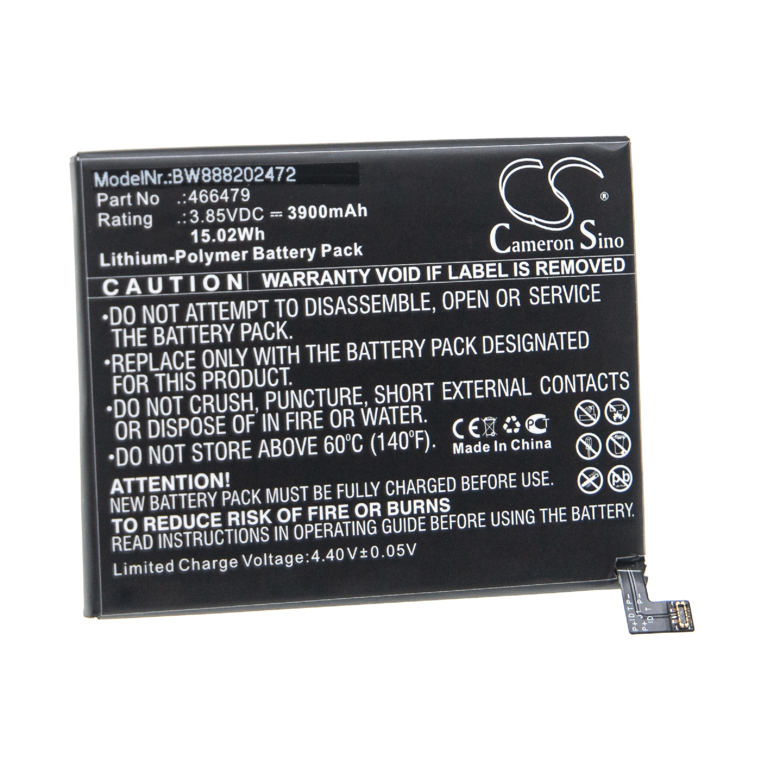 Mobile Phone Battery Replacement for Wiko 466479 - 3900mAh 3.85V Li-polymer