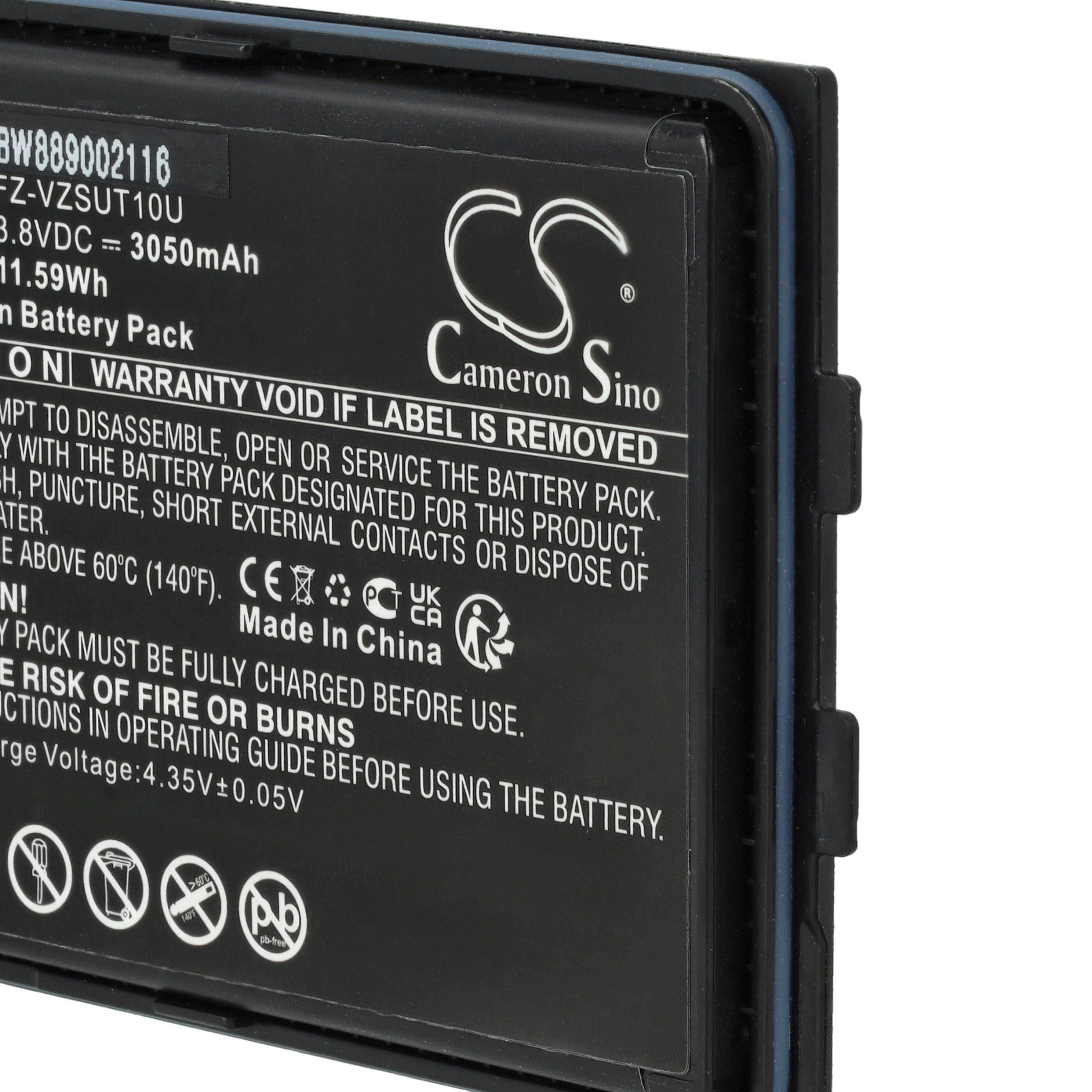 Tablet-Akku als Ersatz für Panasonic FZ-VZSUT10U - 3050mAh 3,8V Li-Ion