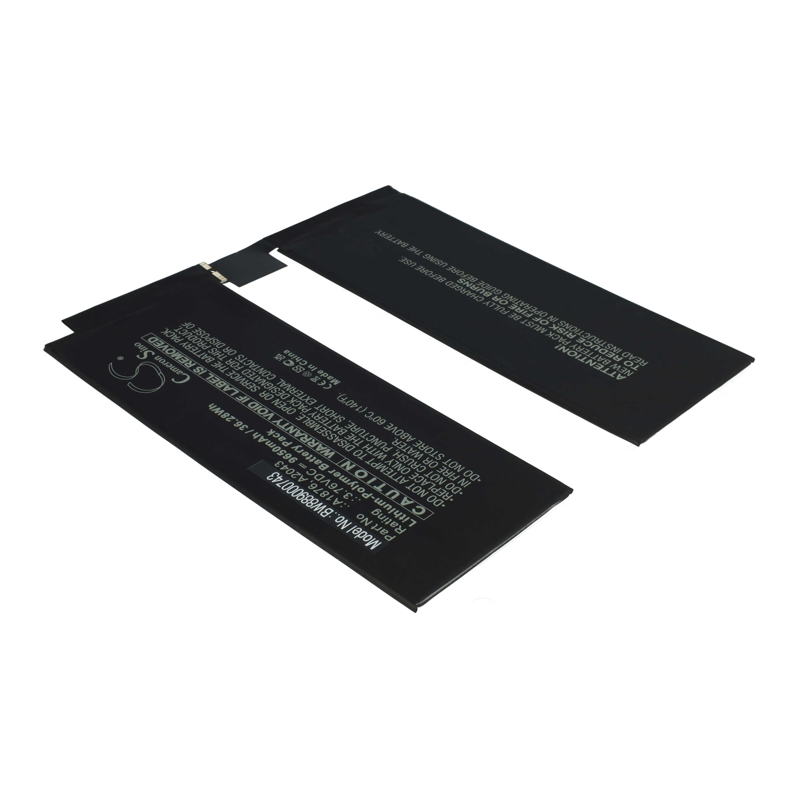 Tablet Battery Replacement for Apple A1876, A2043 - 9650mAh 3.76V Li-polymer