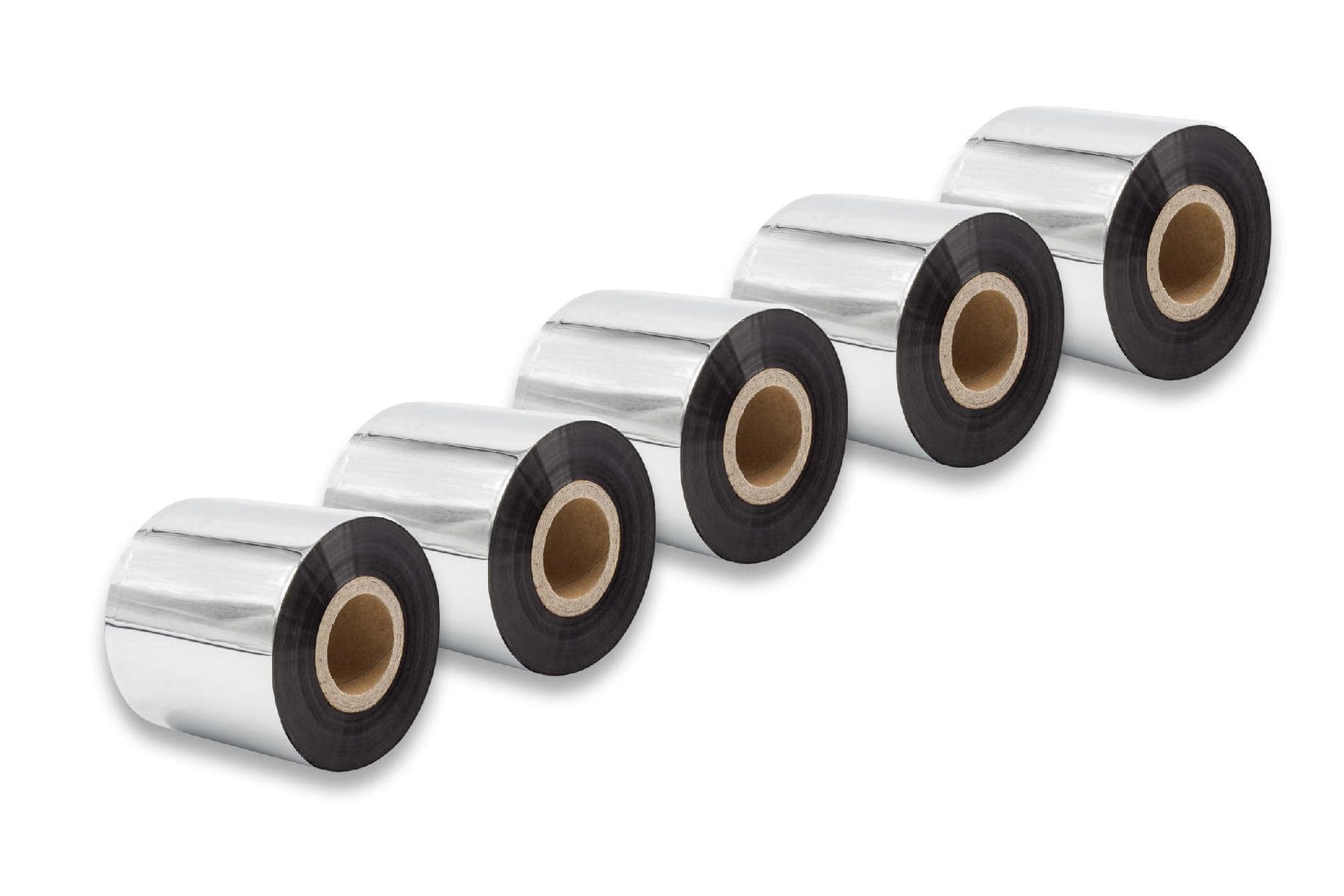 5x Thermotransferband passend für Godex, Printronix, TSC, Valentin Drucker u.a. - 60 mm x 300 m, Wachs-Plus